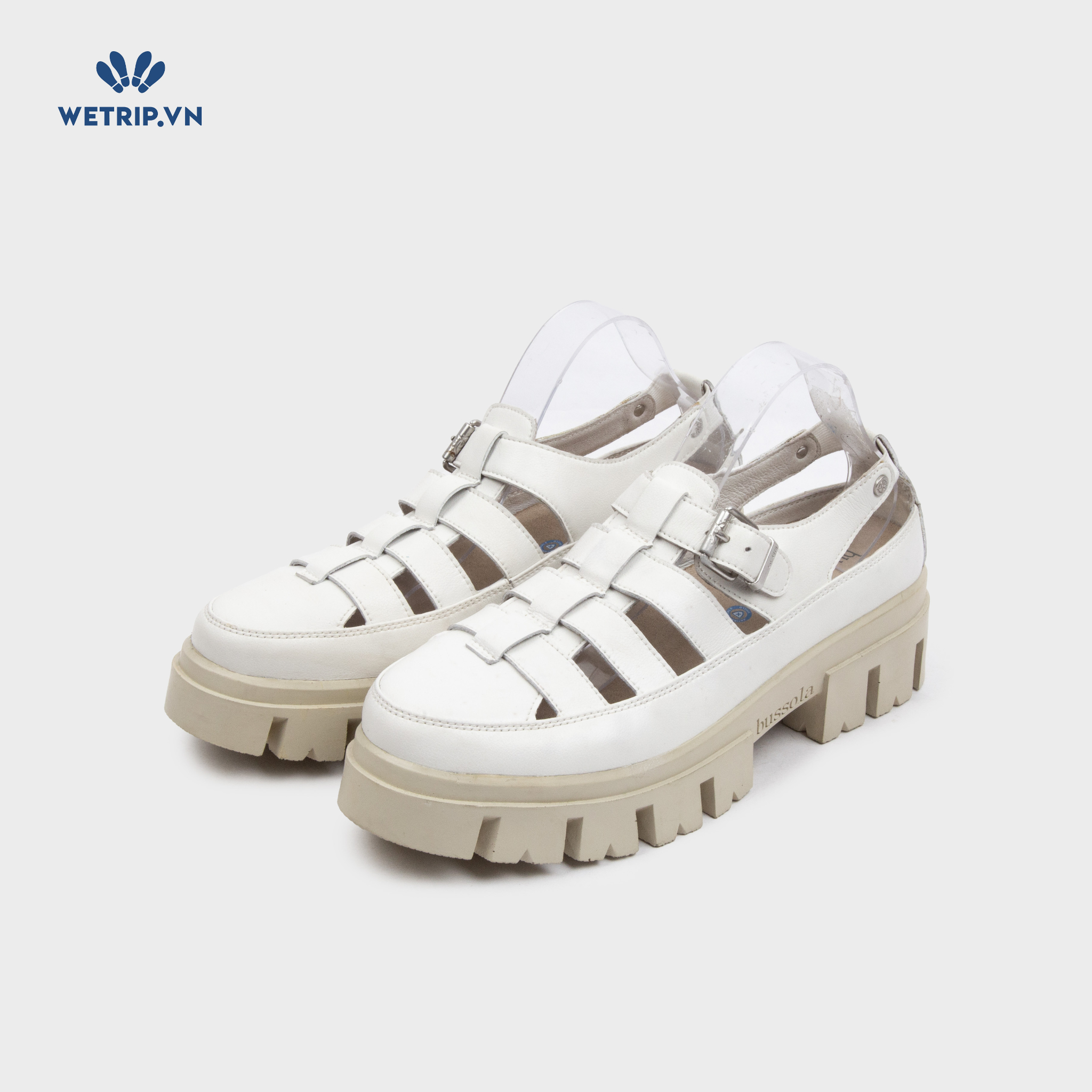 Sandal Cao Gót Bussola (Trắng) Mã SDCG-BSL-106-C