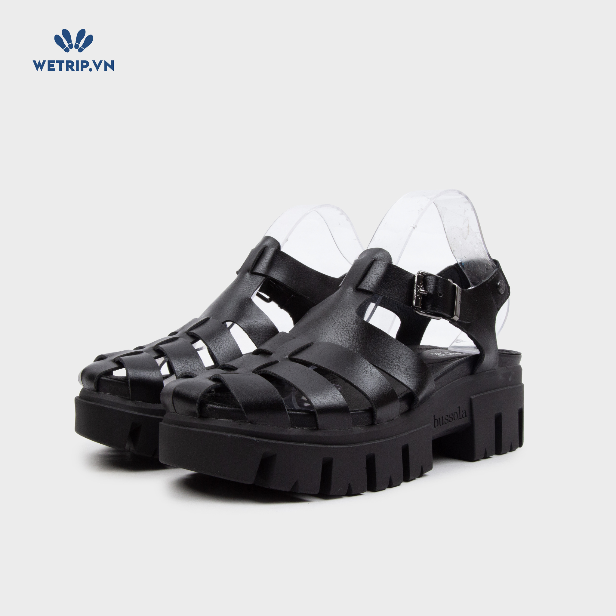 Sandal Cao Gót Bussola (Đen) Mã SDCG-BSL-105-A