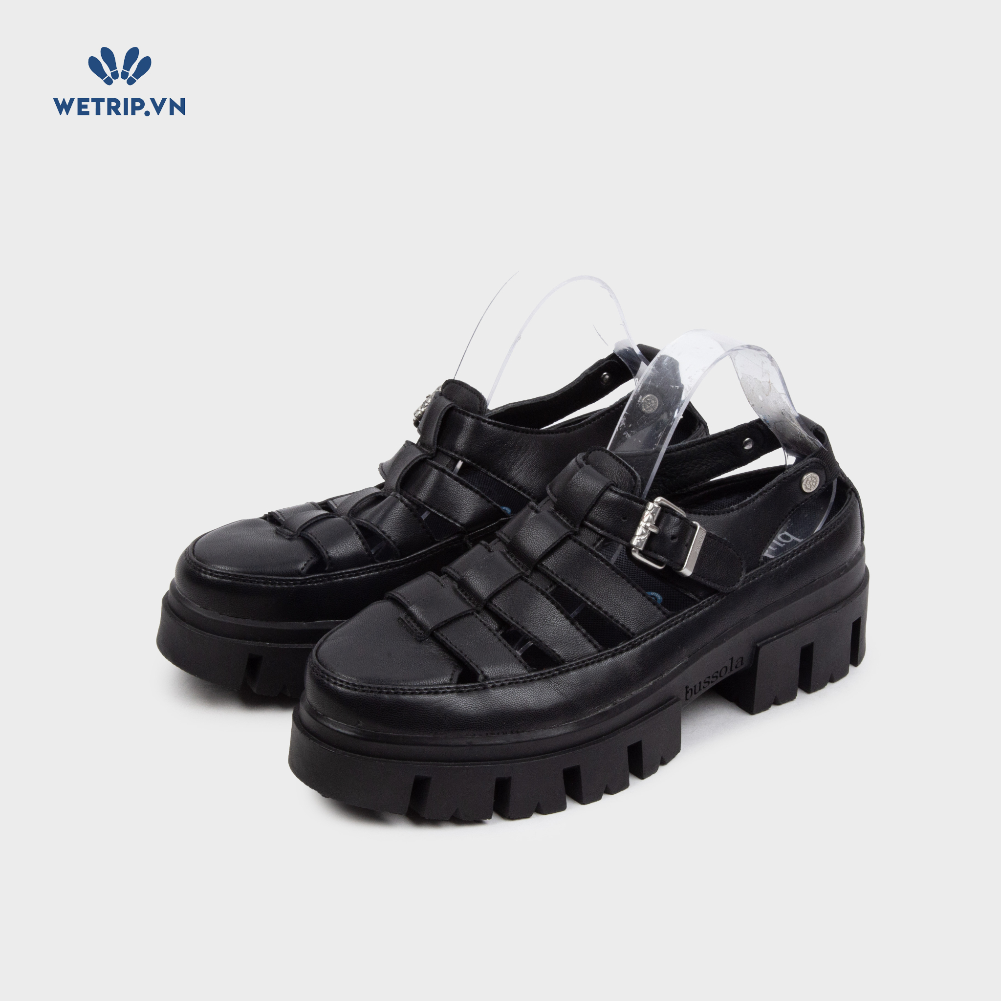 Sandal Cao Gót Bussola (Đen) Mã SDCG-BSL-106-A