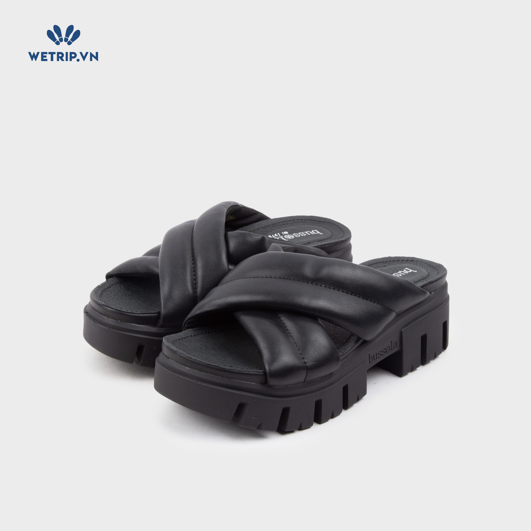 Sandal Cao Gót Bussola (Đen) Mã SDCG-BSL-100-A