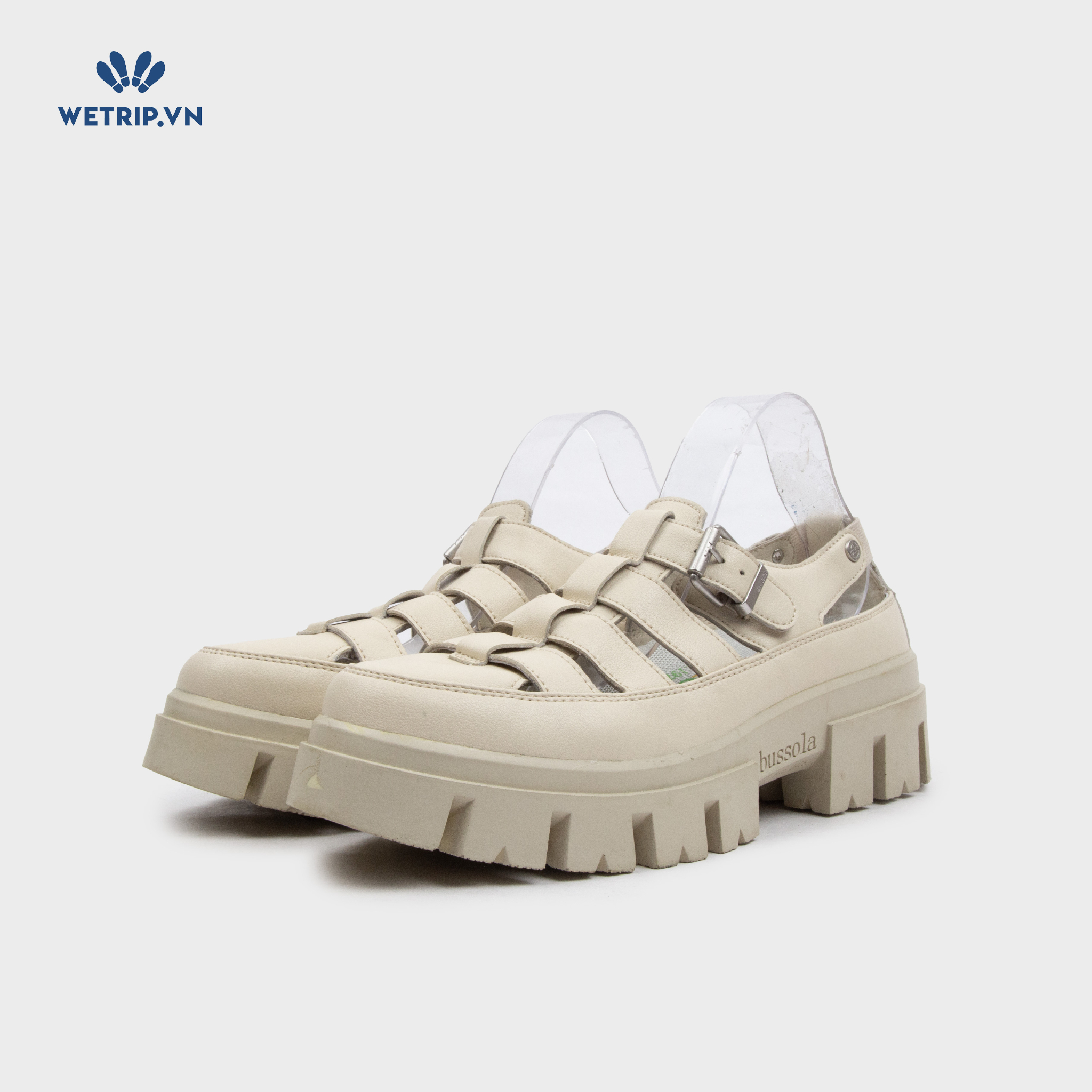 Sandal Cao Gót Bussola (Kem) Mã SDCG-BSL-106-B