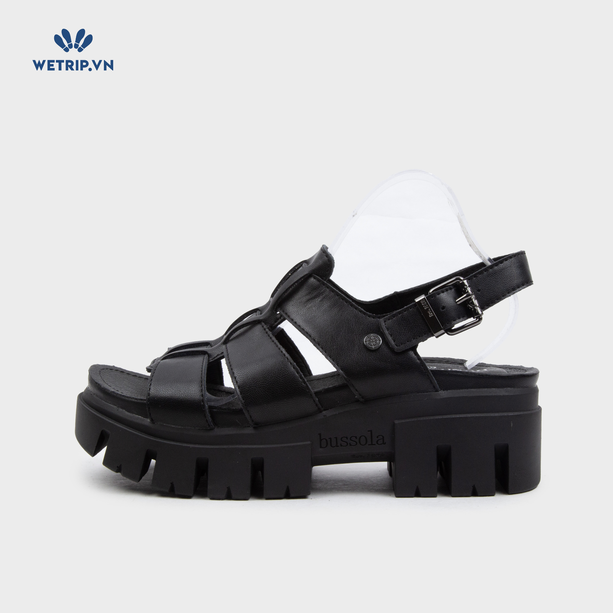 Sandal Cao Gót Bussola (Đen) Mã SDCG-BSL-104-A