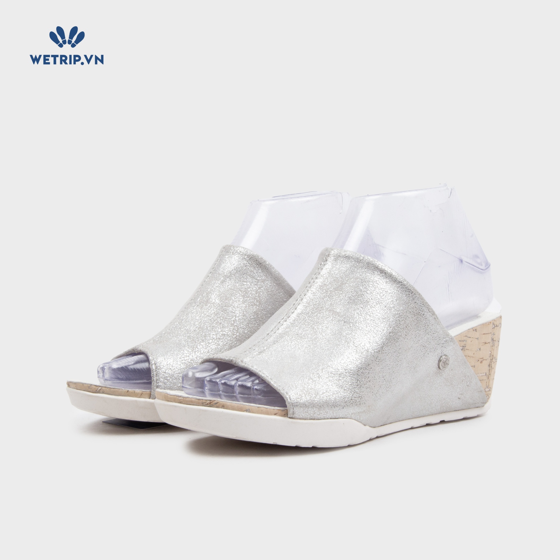 Sandal Xuồng Bussola (Bạc nubuck lót kem) Mã SDX-BSL-102-B1