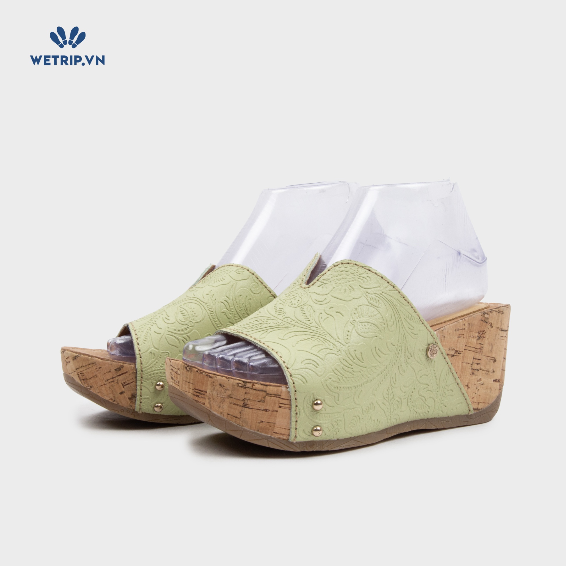 Sandal Xuồng Bussola (Xanh cốm đế nâu) Mã SDX-BSL-103-K
