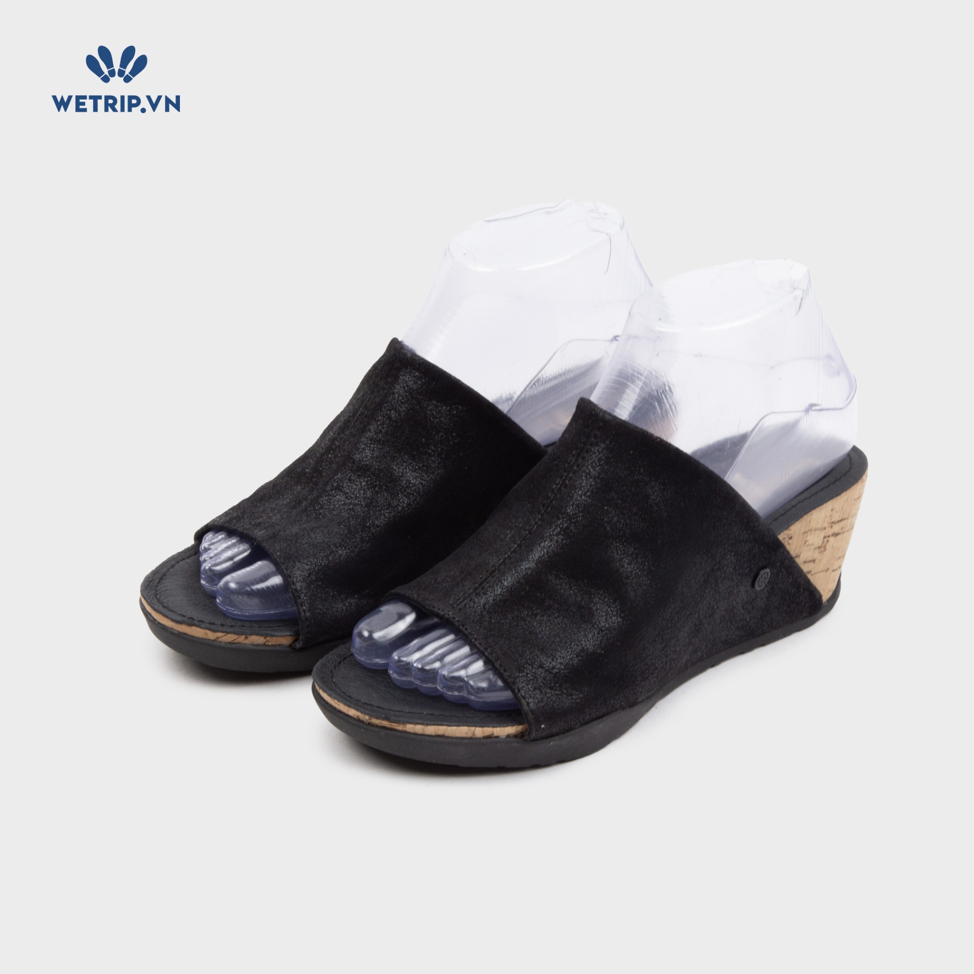 Sandal Xuồng Bussola (Đen nubuck đế nâu) Mã SDX-BSL-102-A1