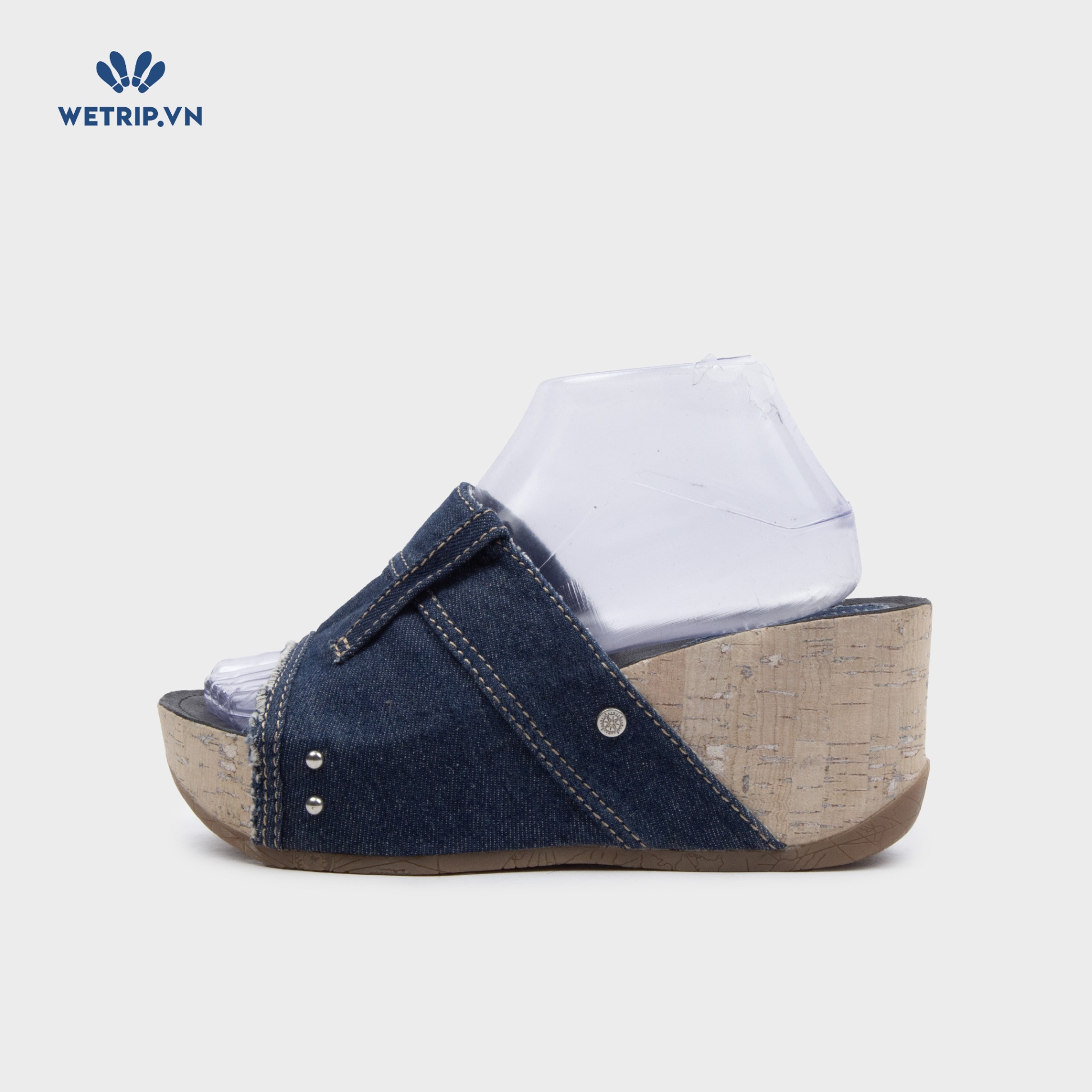 Sandal Xuồng Bussola (Xanh đậm lót đen) Mã SDX-BSL-104-B1