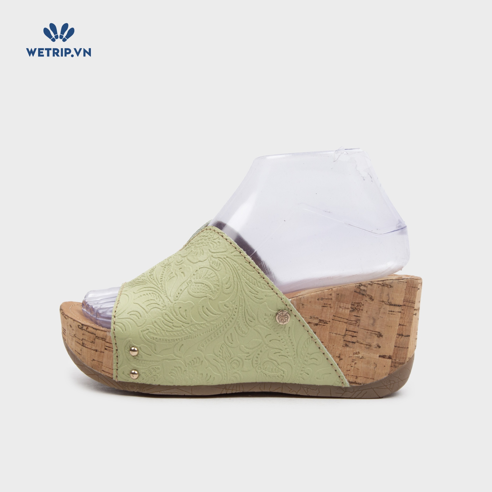 Sandal Xuồng Bussola (Xanh cốm đế nâu) Mã SDX-BSL-103-K