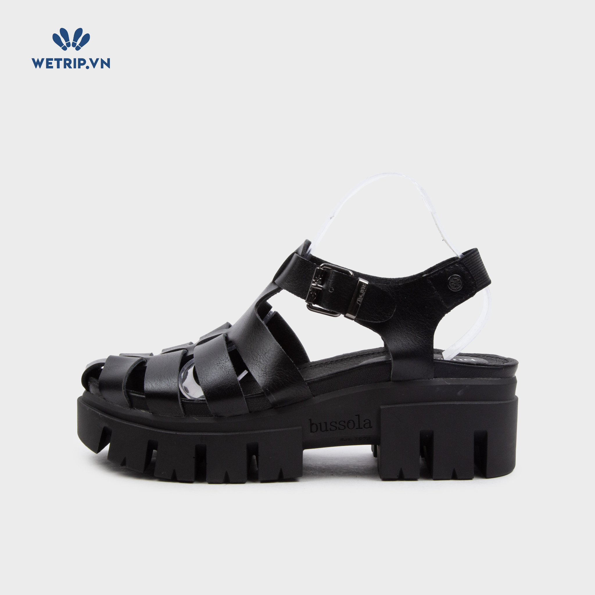 Sandal Cao Gót Bussola (Đen) Mã SDCG-BSL-105-A