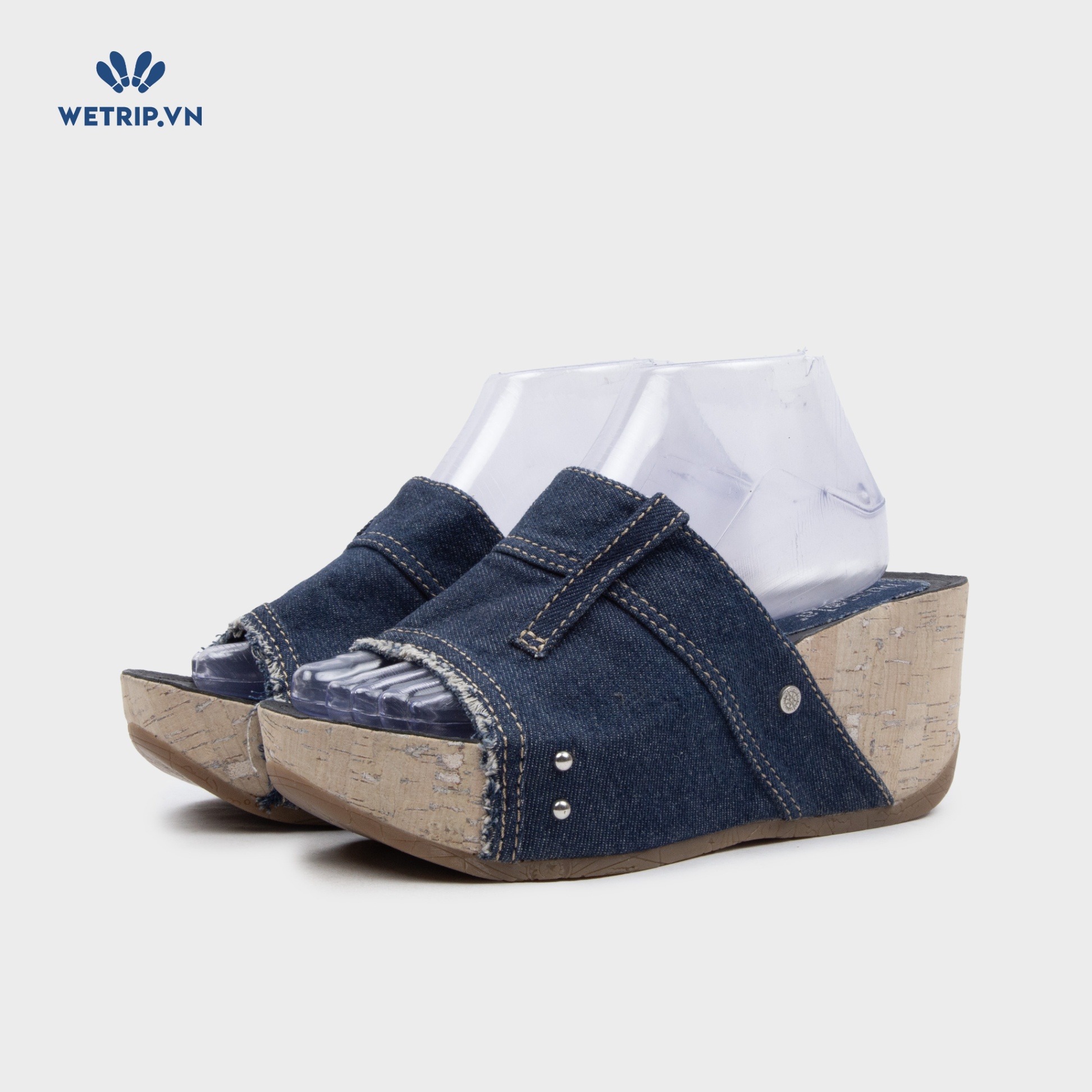 Sandal Xuồng Bussola (Xanh đậm lót đen) Mã SDX-BSL-104-B1