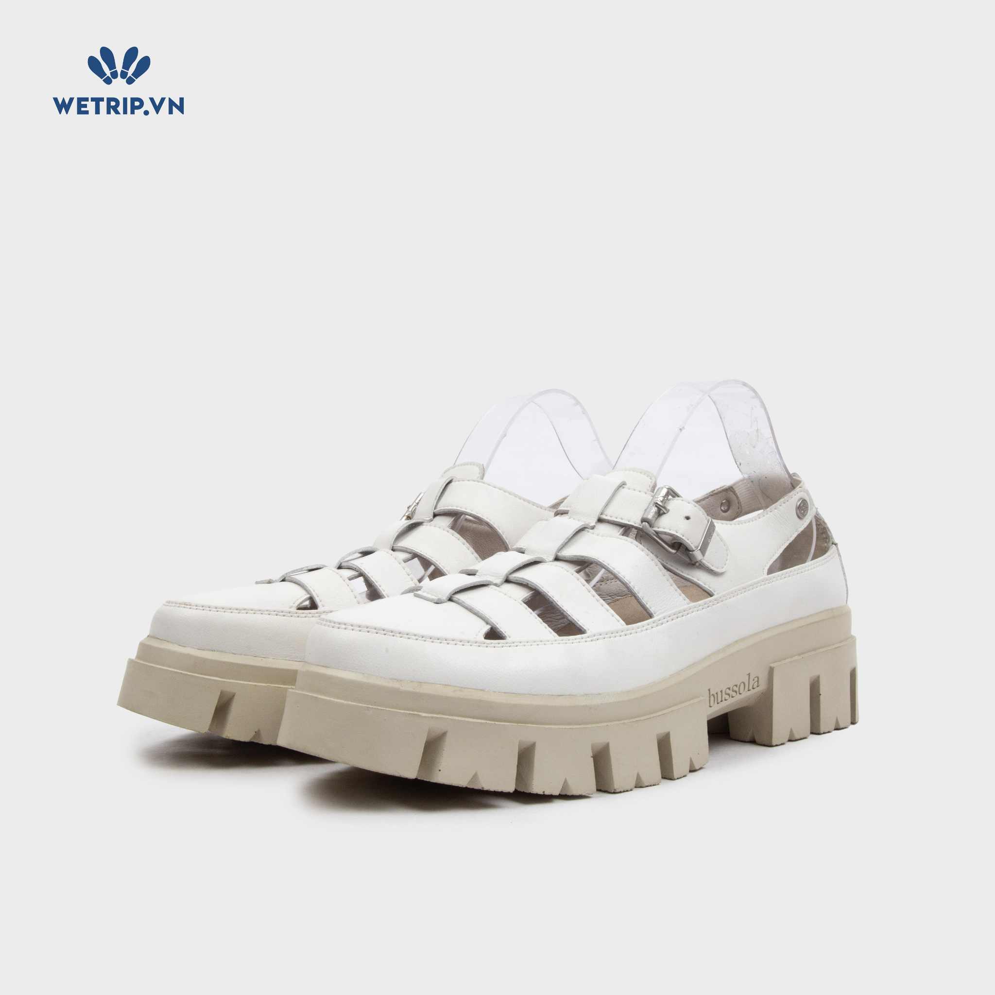 Sandal Cao Gót Bussola (Trắng) Mã SDCG-BSL-106-C