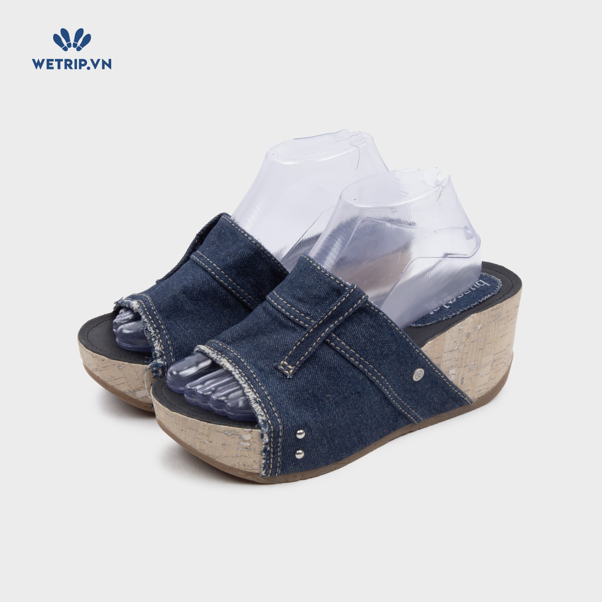 Sandal Xuồng Bussola (Xanh đậm lót đen) Mã SDX-BSL-104-B1