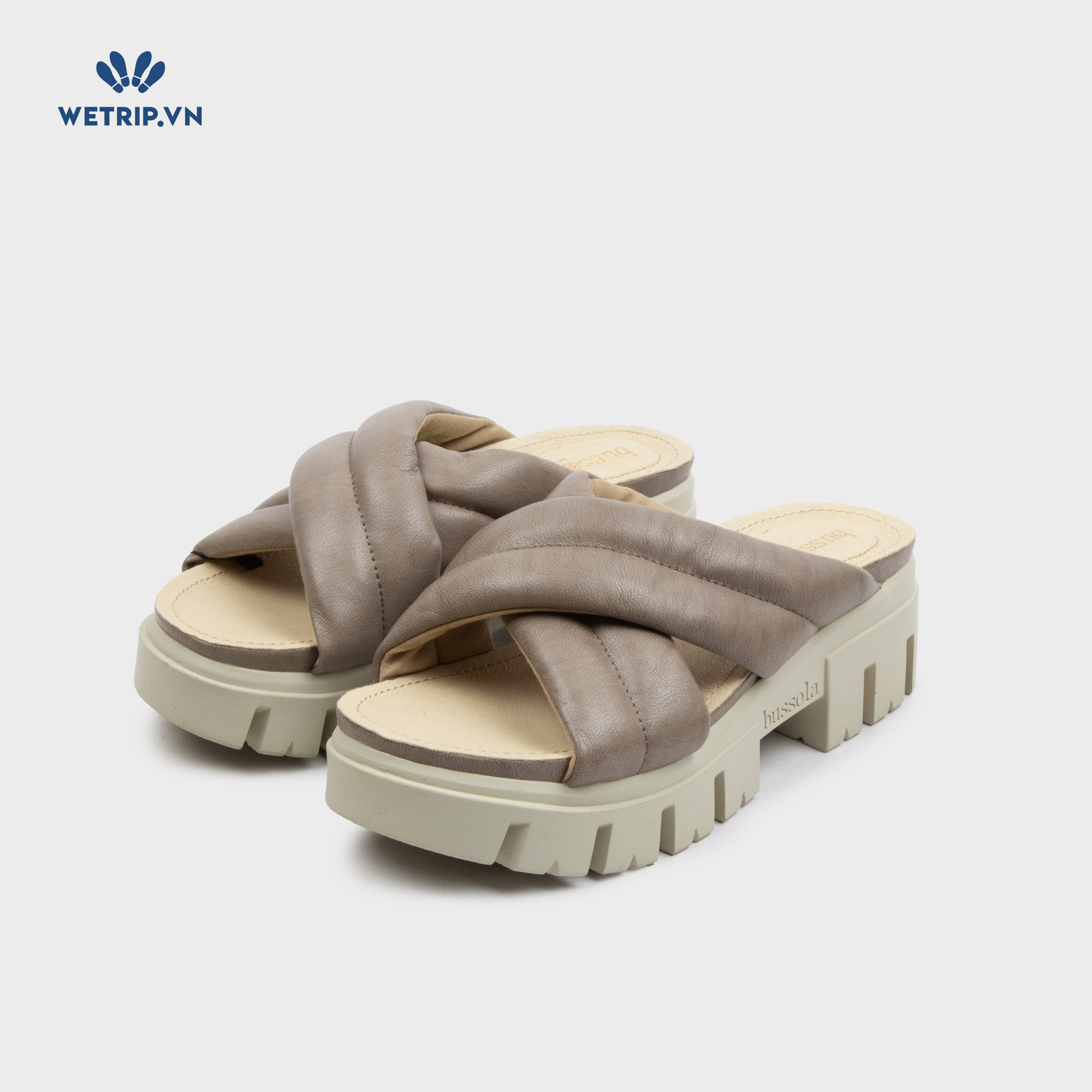 Sandal Cao Gót Bussola (Nâu) Mã SDCG-BSL-100-B