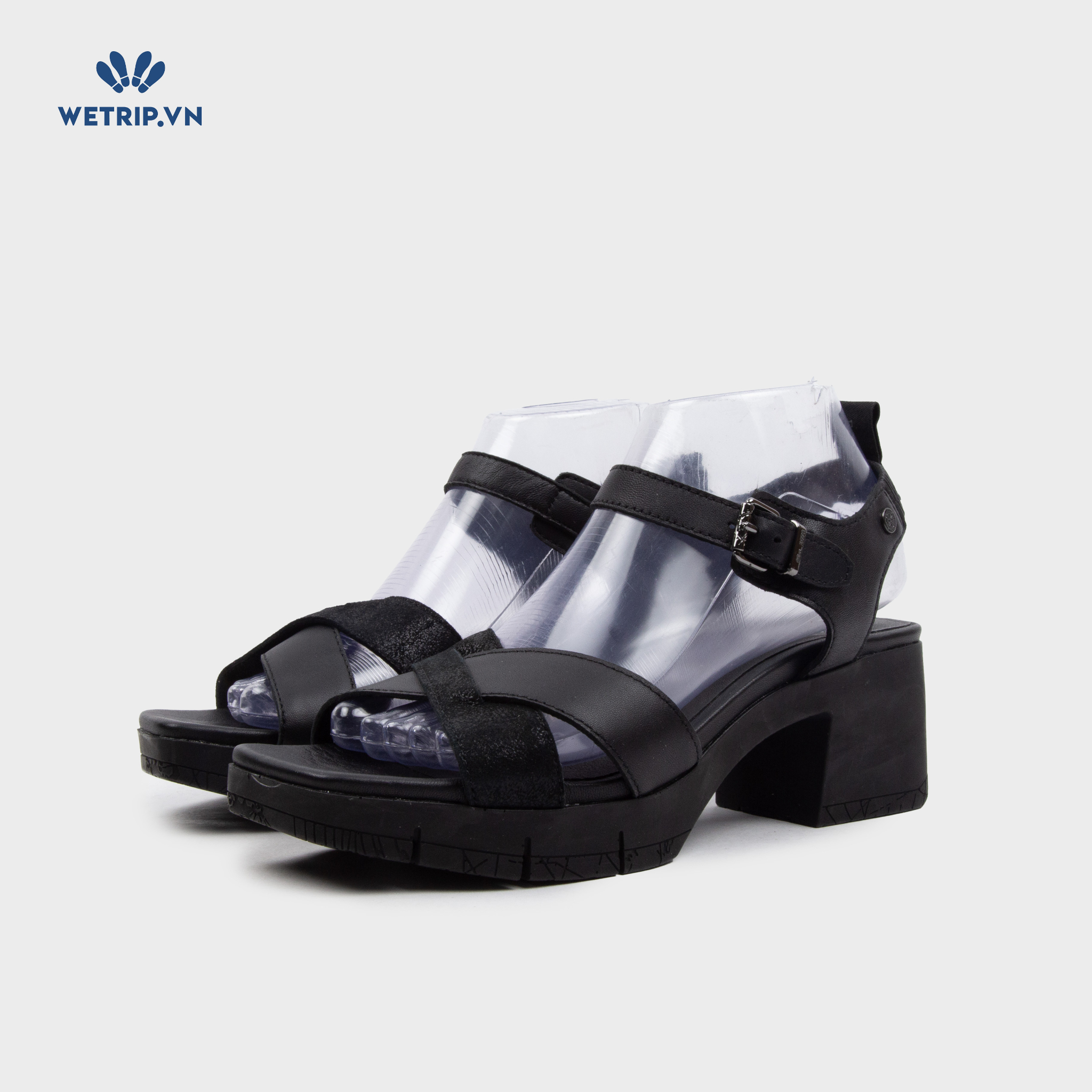 Sandal Cao Gót Bussola (Đen) Mã SDCG-BSL-107-A