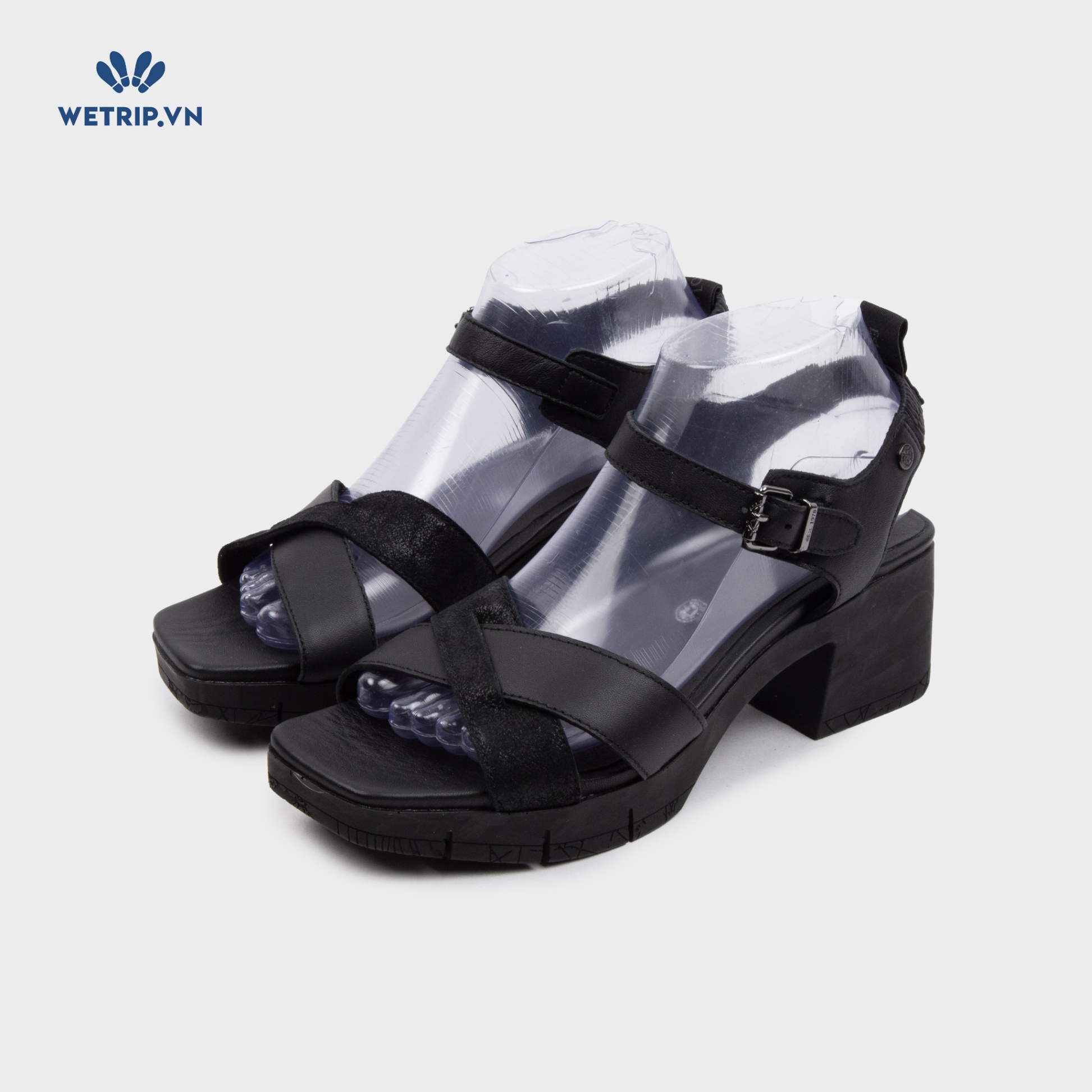 Sandal Cao Gót Bussola (Đen) Mã SDCG-BSL-107-A