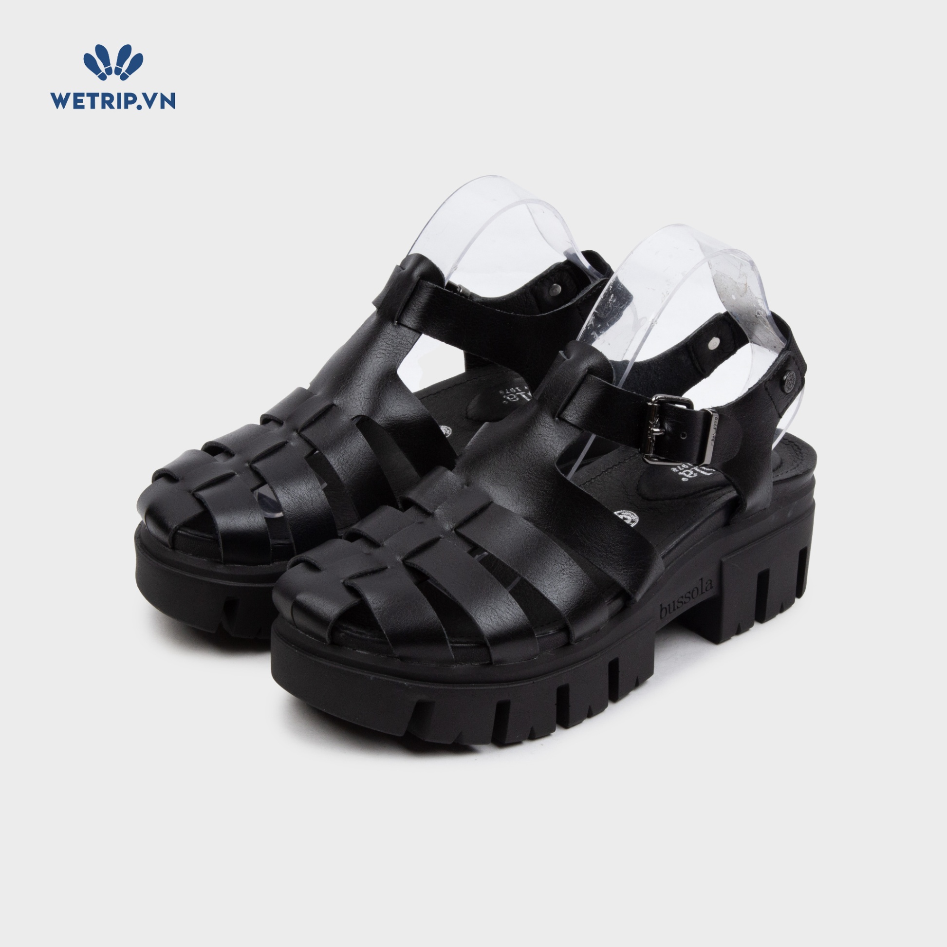 Sandal Cao Gót Bussola (Đen) Mã SDCG-BSL-105-A