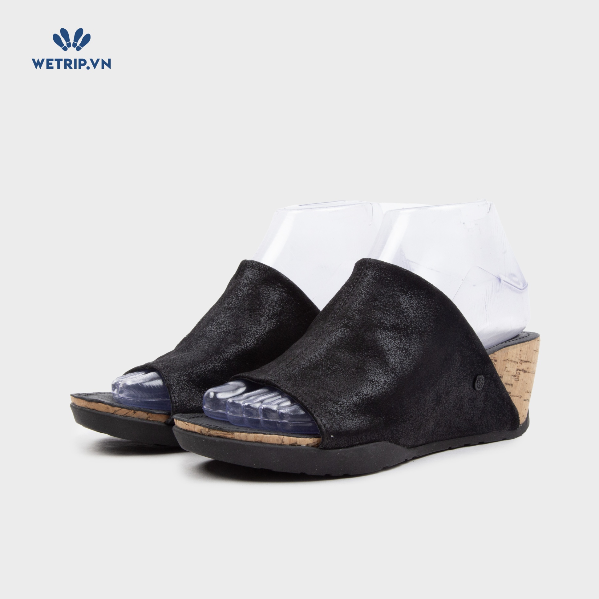 Sandal Xuồng Bussola (Đen nubuck đế nâu) Mã SDX-BSL-102-A1
