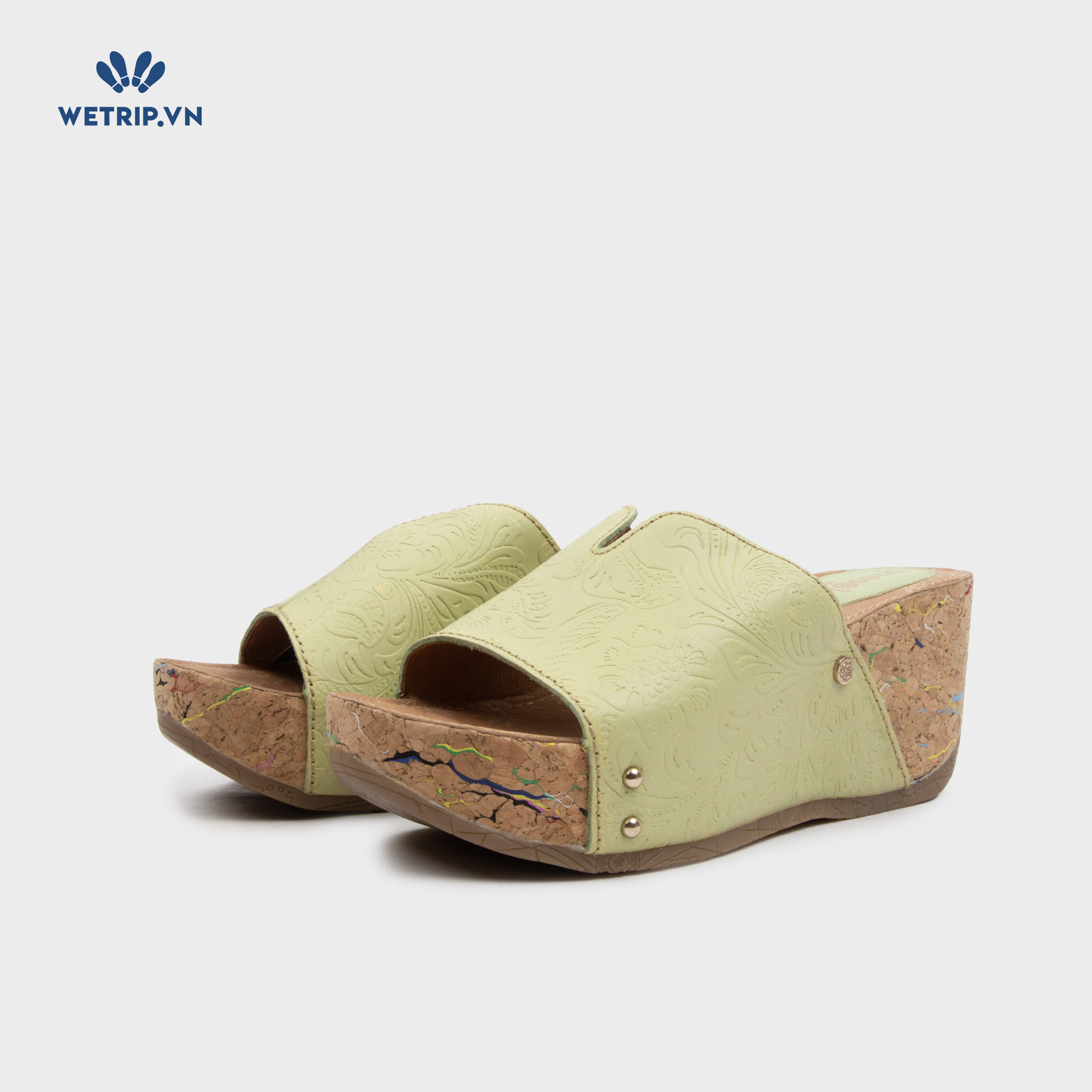 Sandal Xuồng Bussola (Xanh cốm đế pha màu) Mã SDX-BSL-103-K1