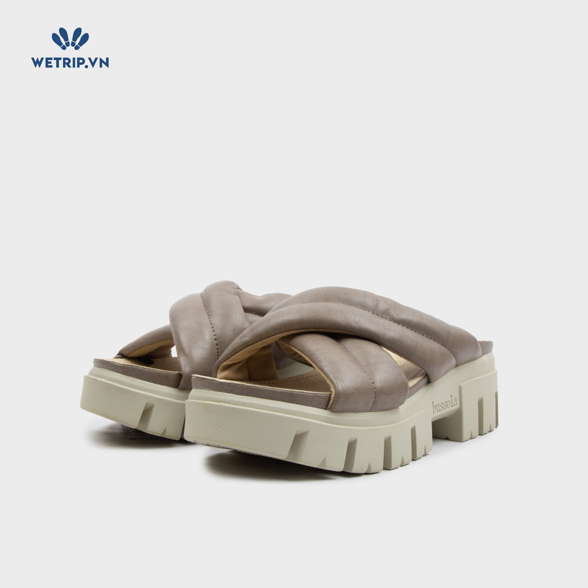 Sandal Cao Gót Bussola (Nâu) Mã SDCG-BSL-100-B