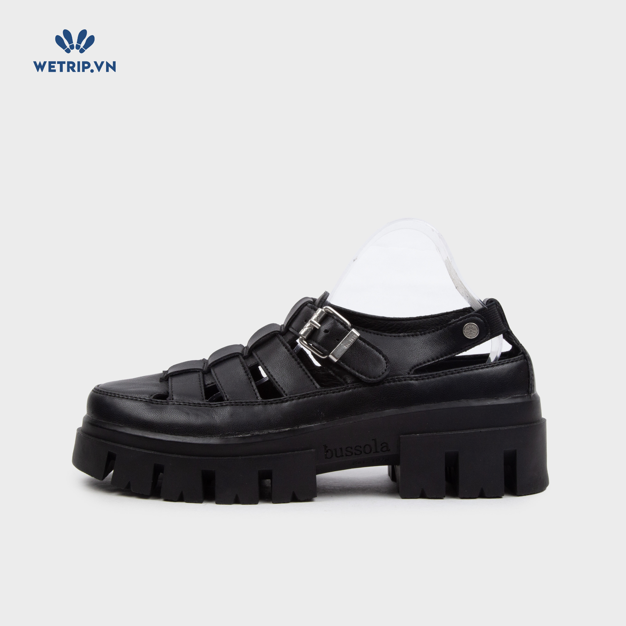 Sandal Cao Gót Bussola (Đen) Mã SDCG-BSL-106-A