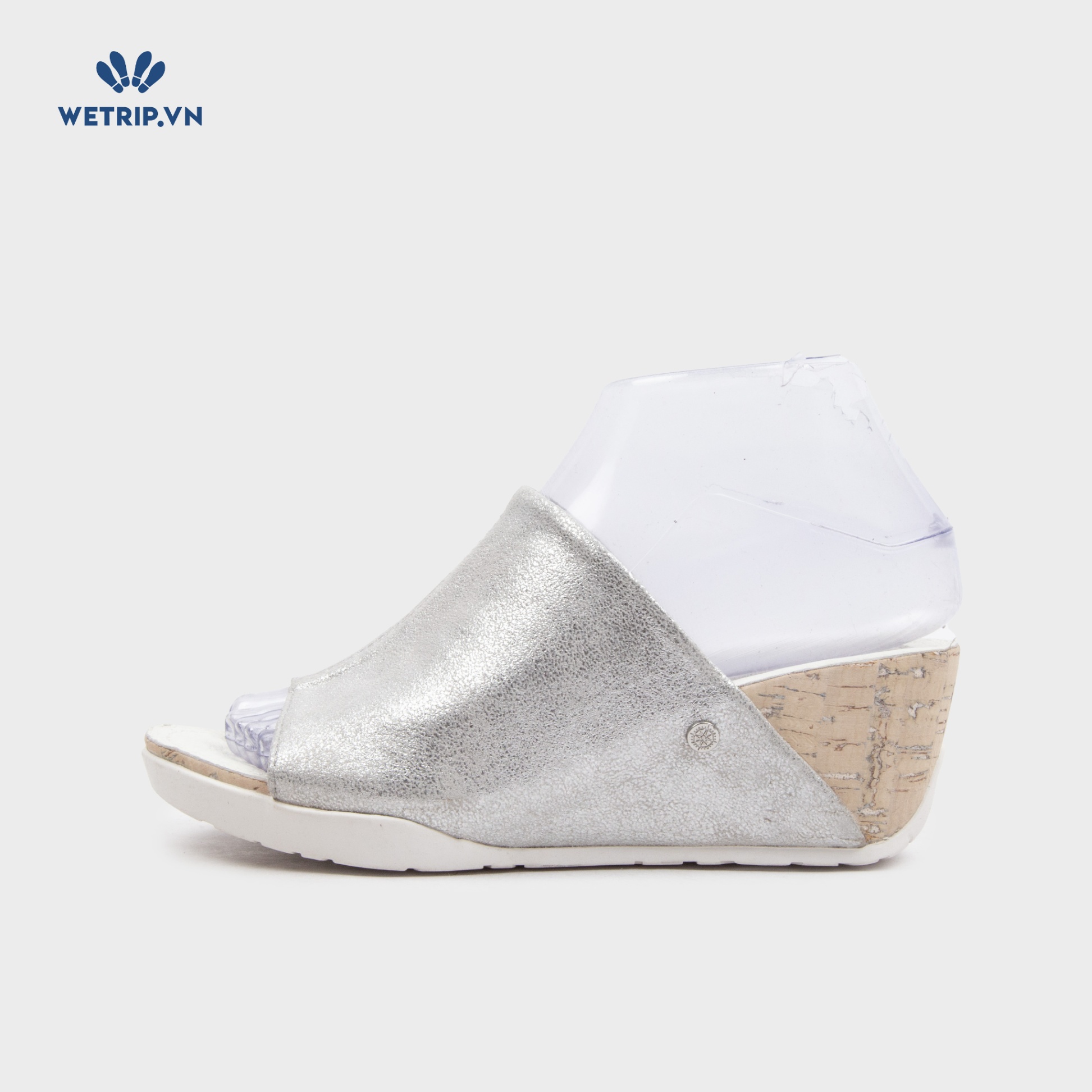 Sandal Xuồng Bussola (Bạc nubuck lót kem) Mã SDX-BSL-102-B1