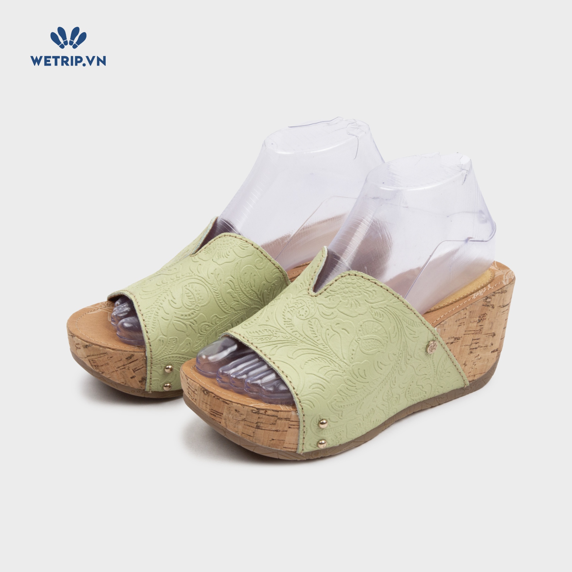 Sandal Xuồng Bussola (Xanh cốm đế nâu) Mã SDX-BSL-103-K