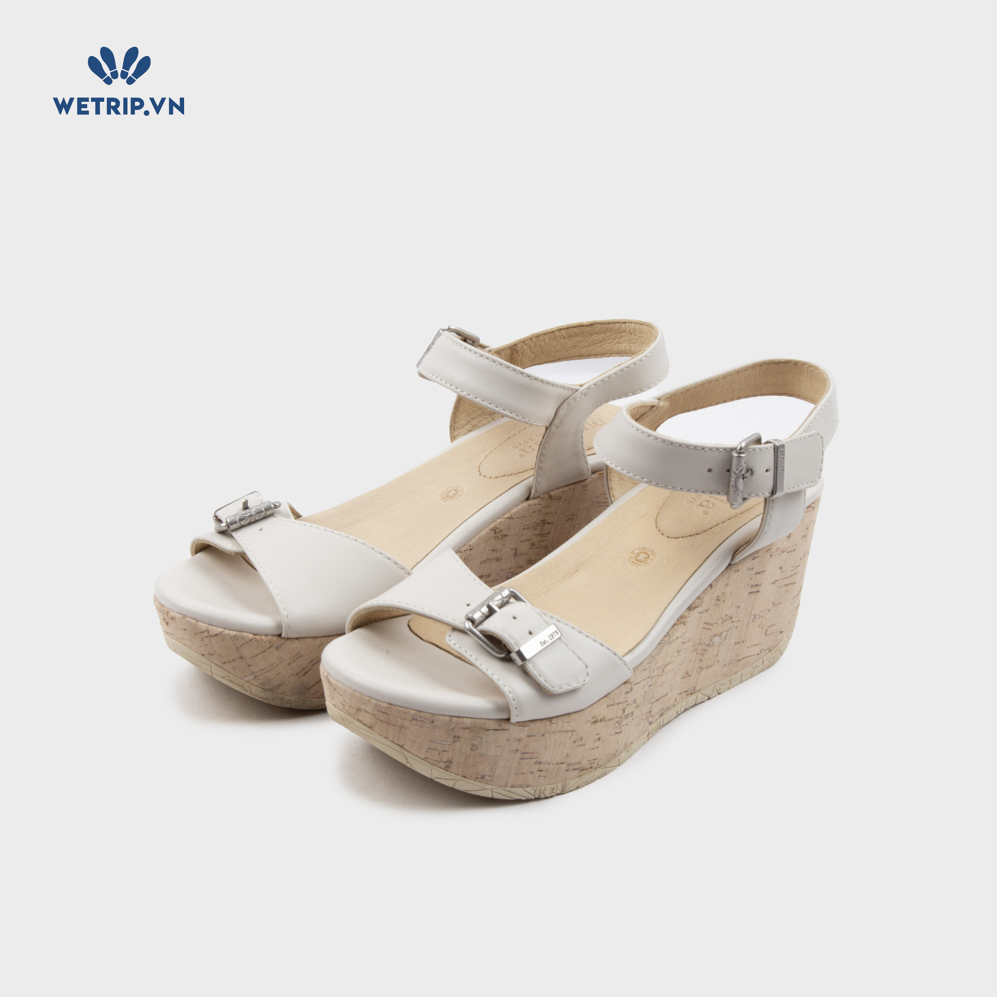 Sandal Xuồng Bussola (Kem đế nâu) Mã SDX-BSL-118-B