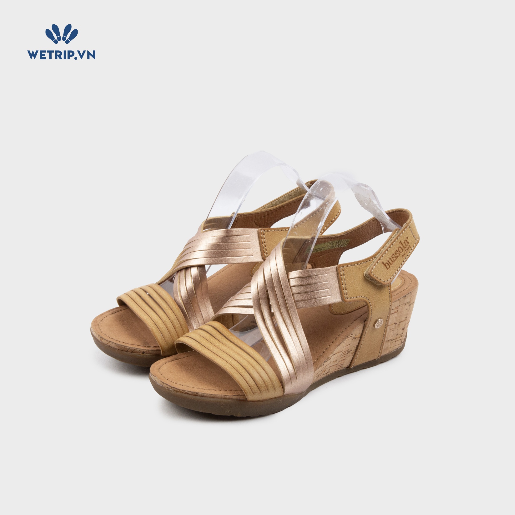 Sandal Xuồng Bussola (Nâu pha ánh hồng) Mã SDX-BSL-120-C
