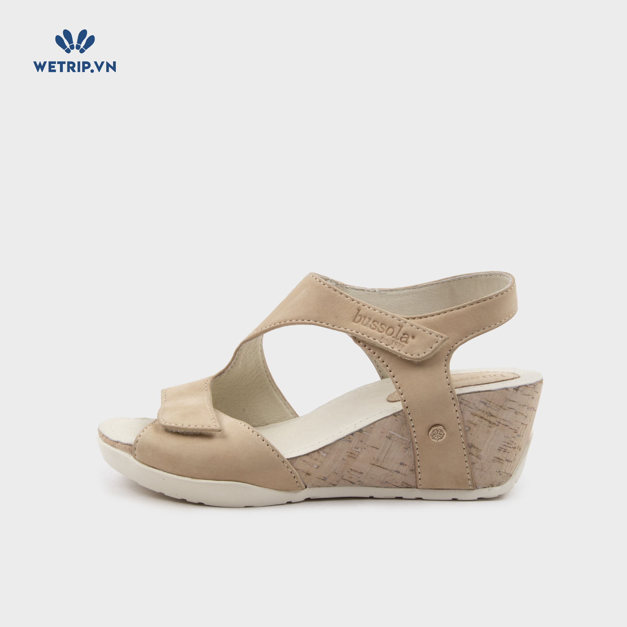 Sandal Xuồng Bussola (Be lót kem) Mã SDX-BSL-121-C