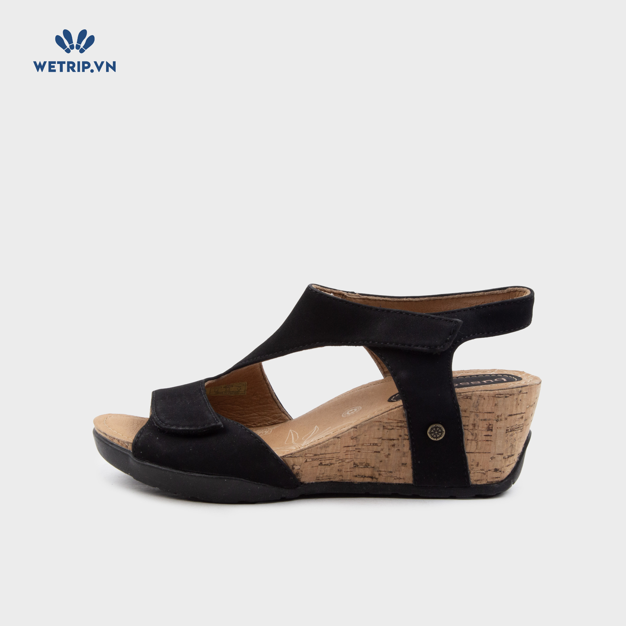 Sandal Xuồng Bussola (Đen lót họa tiết) Mã SDX-BSL-121-A