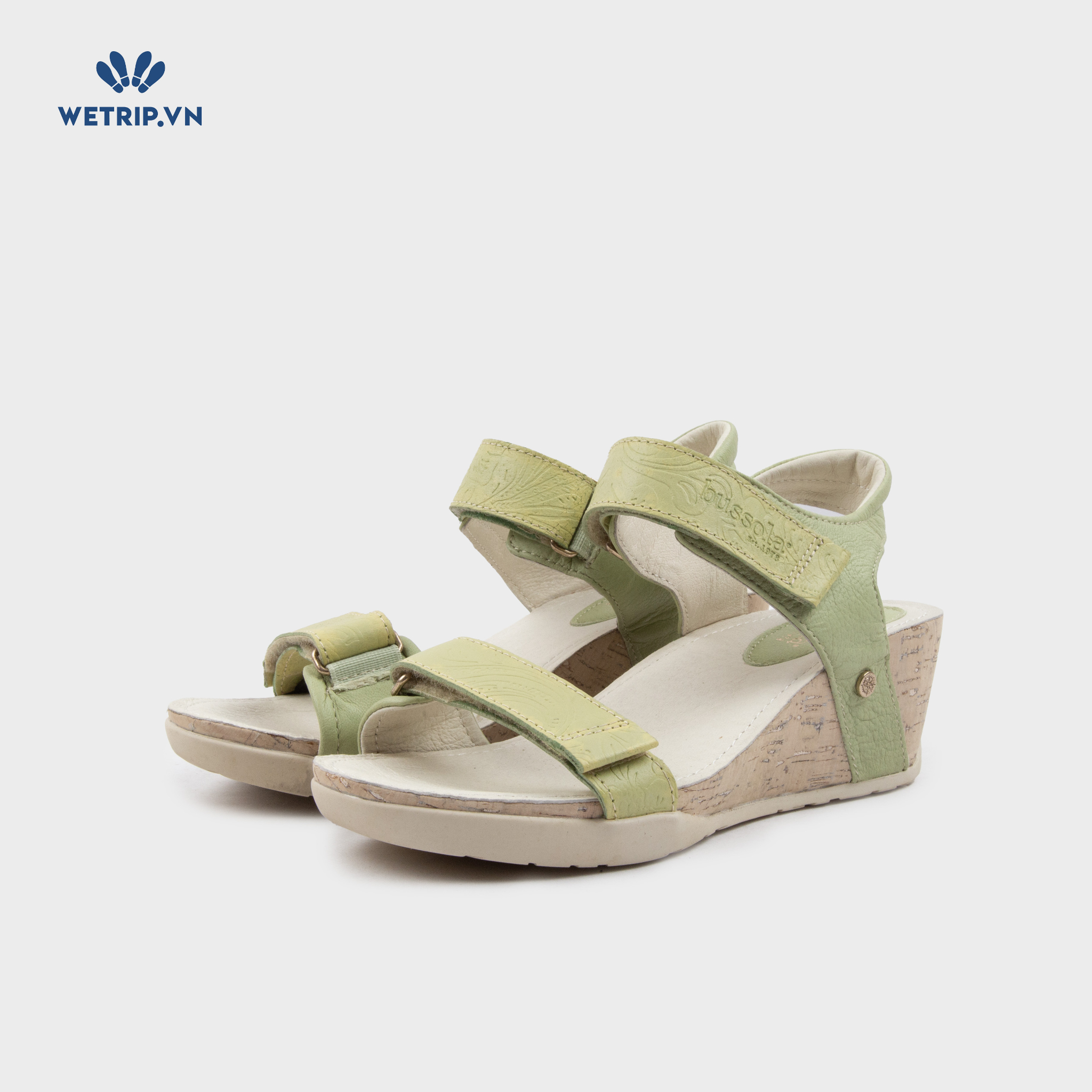 Sandal Xuồng Bussola (Xanh cốm mix vàng) Mã SDX-BSL-113-E
