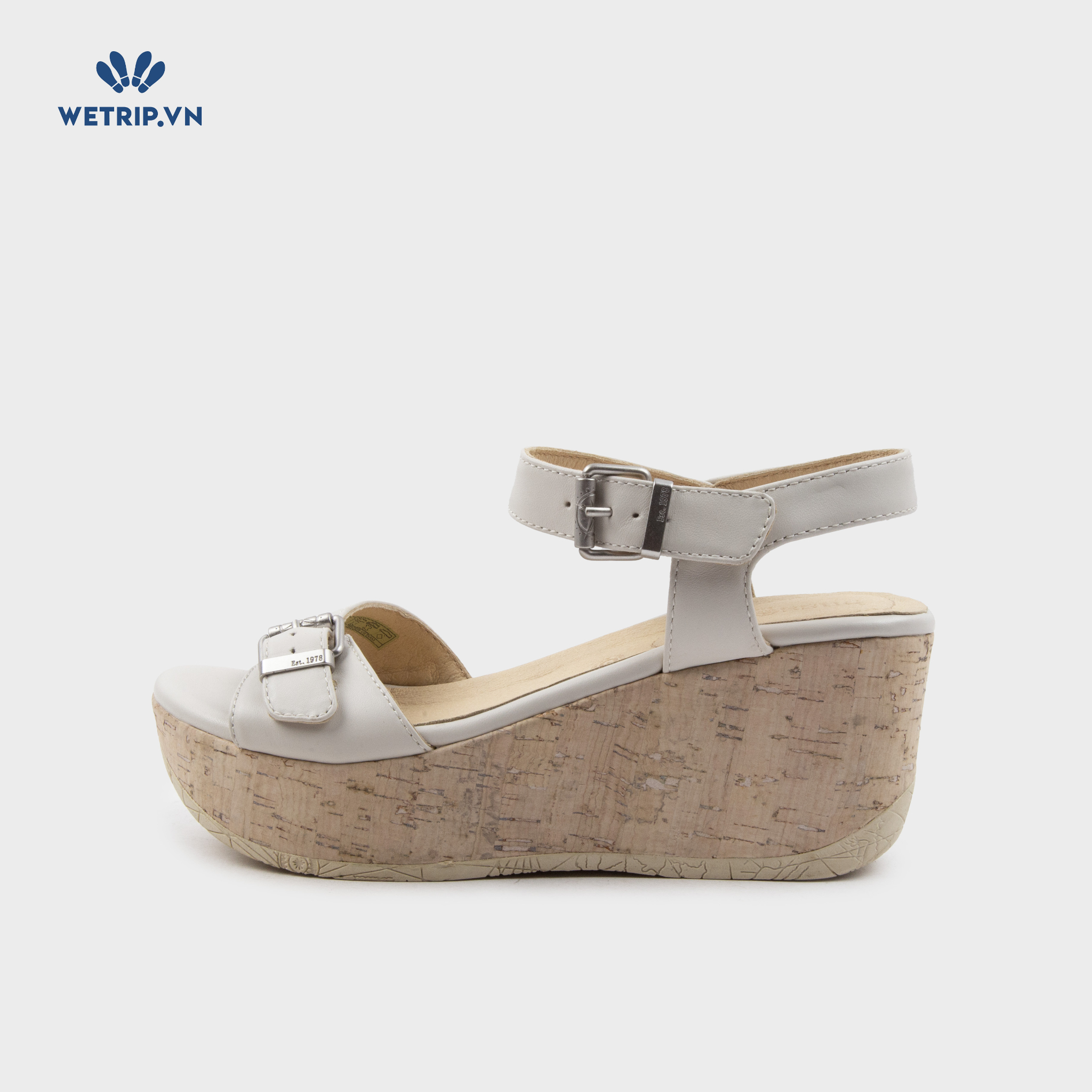 Sandal Xuồng Bussola (Kem đế nâu) Mã SDX-BSL-118-B