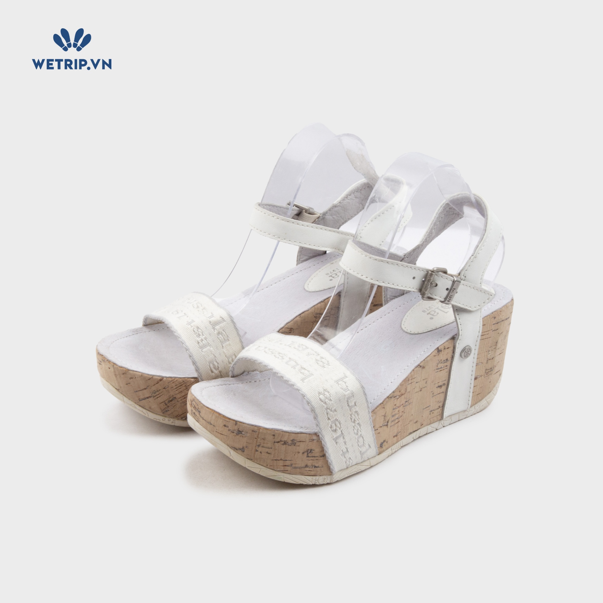 Sandal Xuồng Bussola (Quai trắng lót tím nhạt) Mã SDX-BSL-116-C