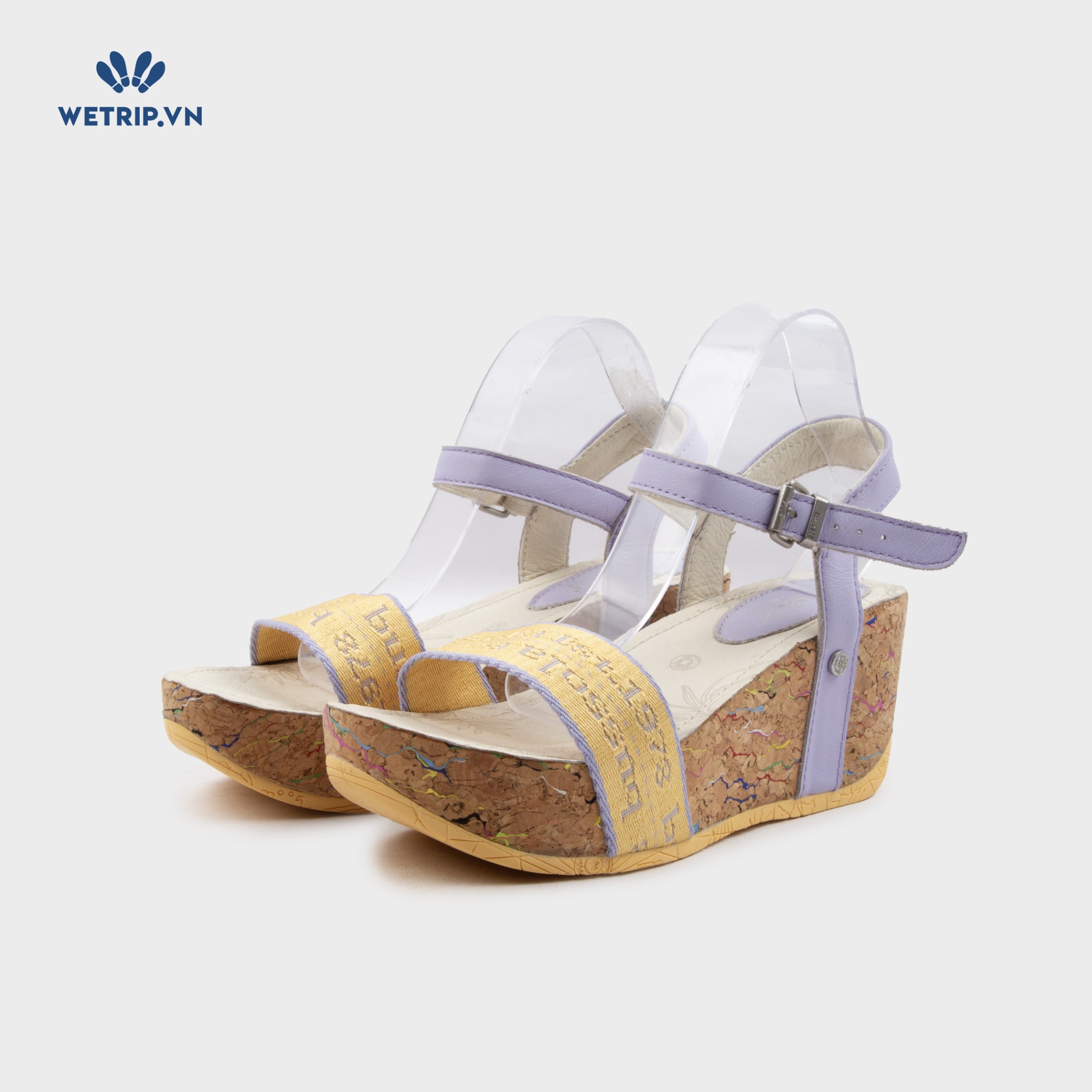 Sandal Xuồng Bussola (Quai vàng mix tím) Mã SDX-BSL-116-B1