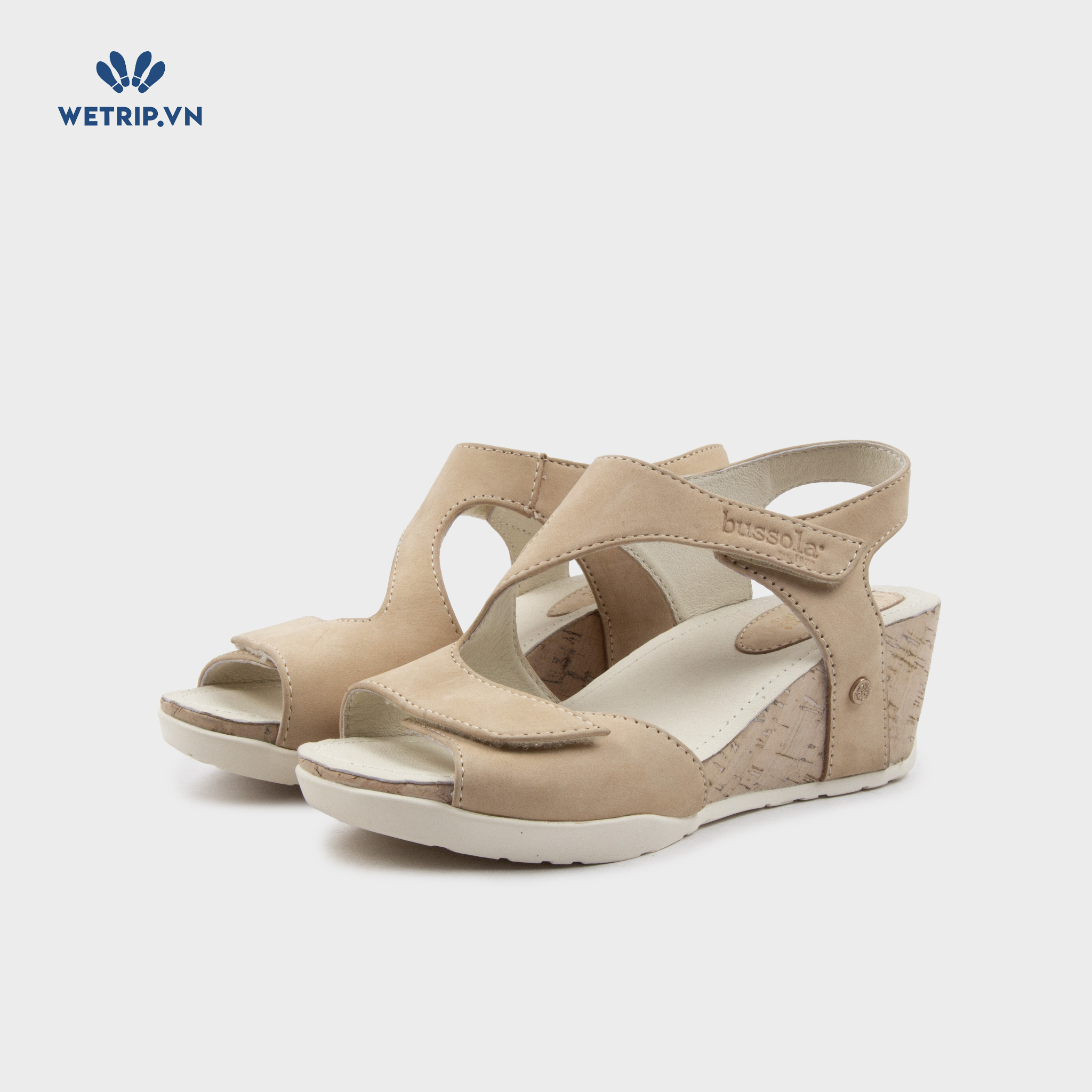 Sandal Xuồng Bussola (Be lót kem) Mã SDX-BSL-121-C