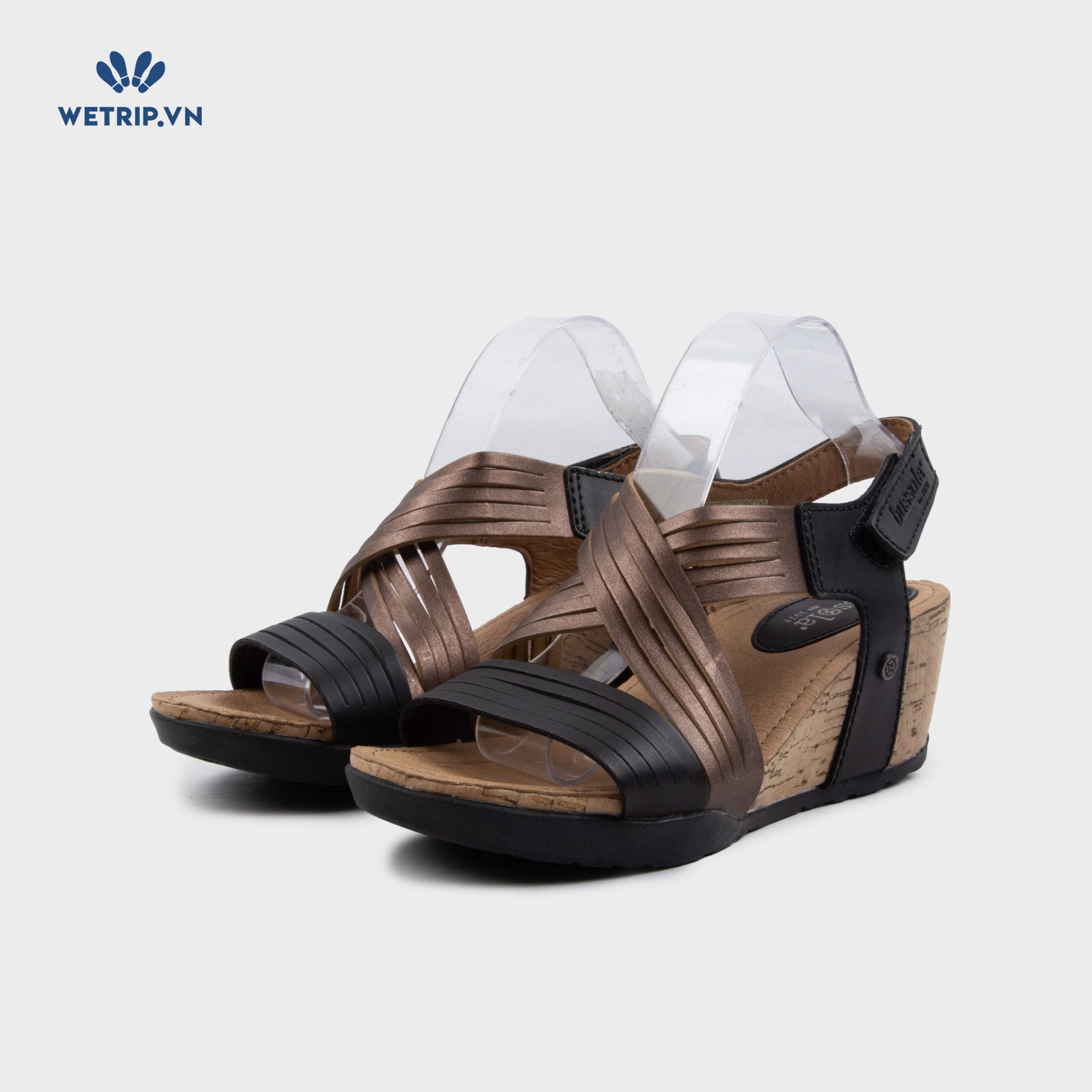 Sandal Xuồng Bussola (Đen pha nâu đồng) Mã SDX-BSL-120-A