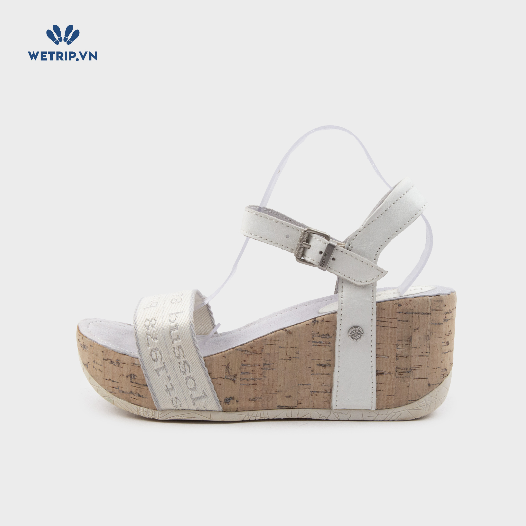 Sandal Xuồng Bussola (Quai trắng lót tím nhạt) Mã SDX-BSL-116-C