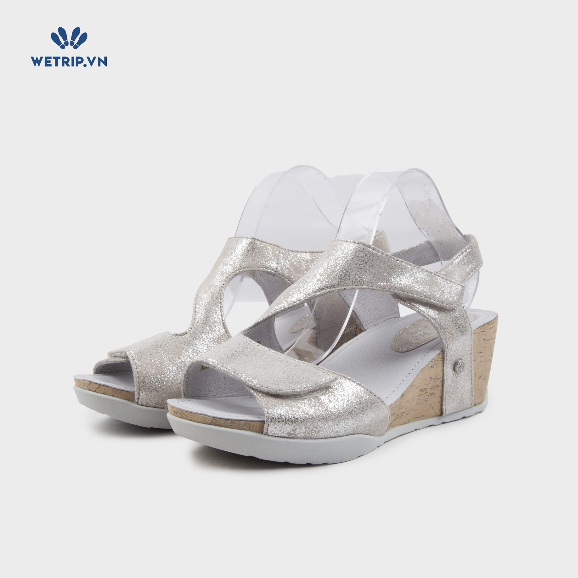 Sandal Xuồng Bussola (Bạc nubuck lót tím nhạt) Mã SDX-BSL-121-E3