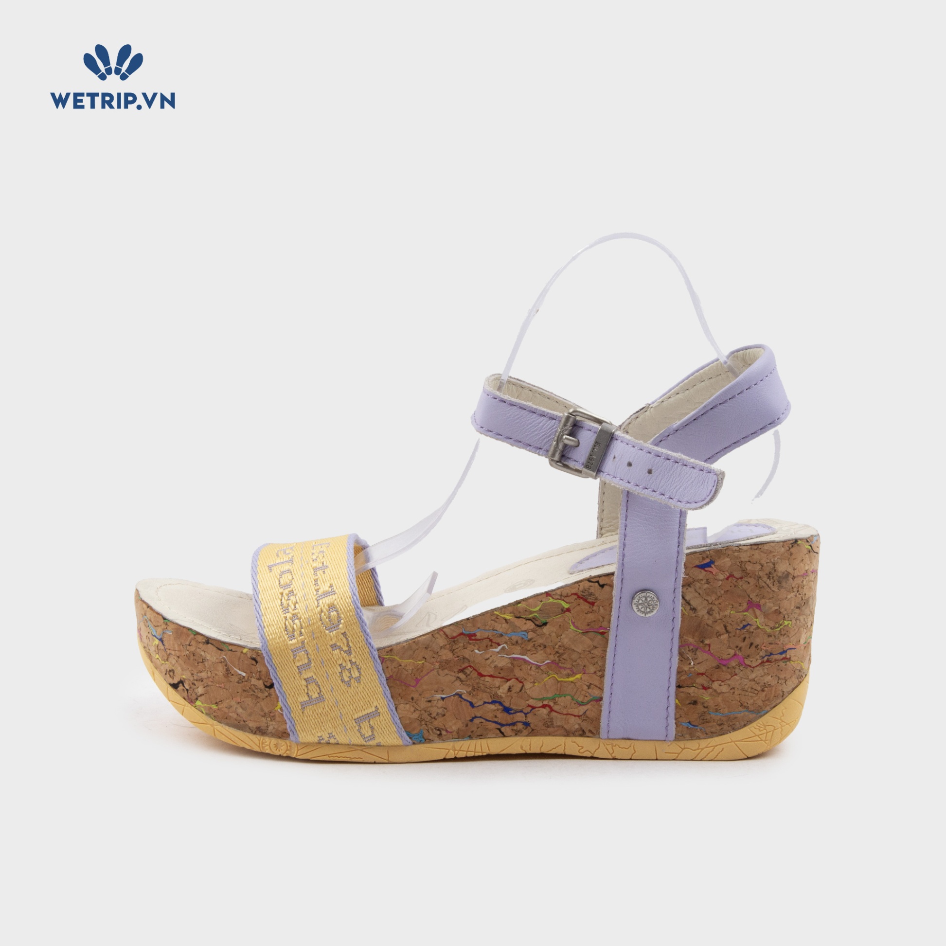 Sandal Xuồng Bussola (Quai vàng mix tím) Mã SDX-BSL-116-B1