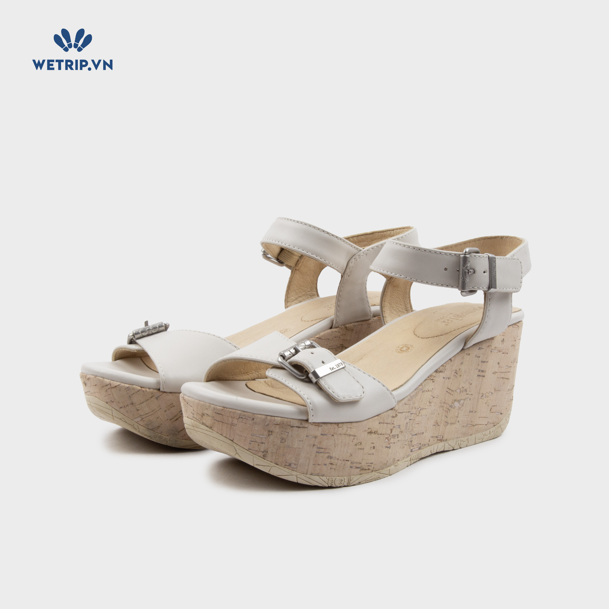 Sandal Xuồng Bussola (Kem đế nâu) Mã SDX-BSL-118-B