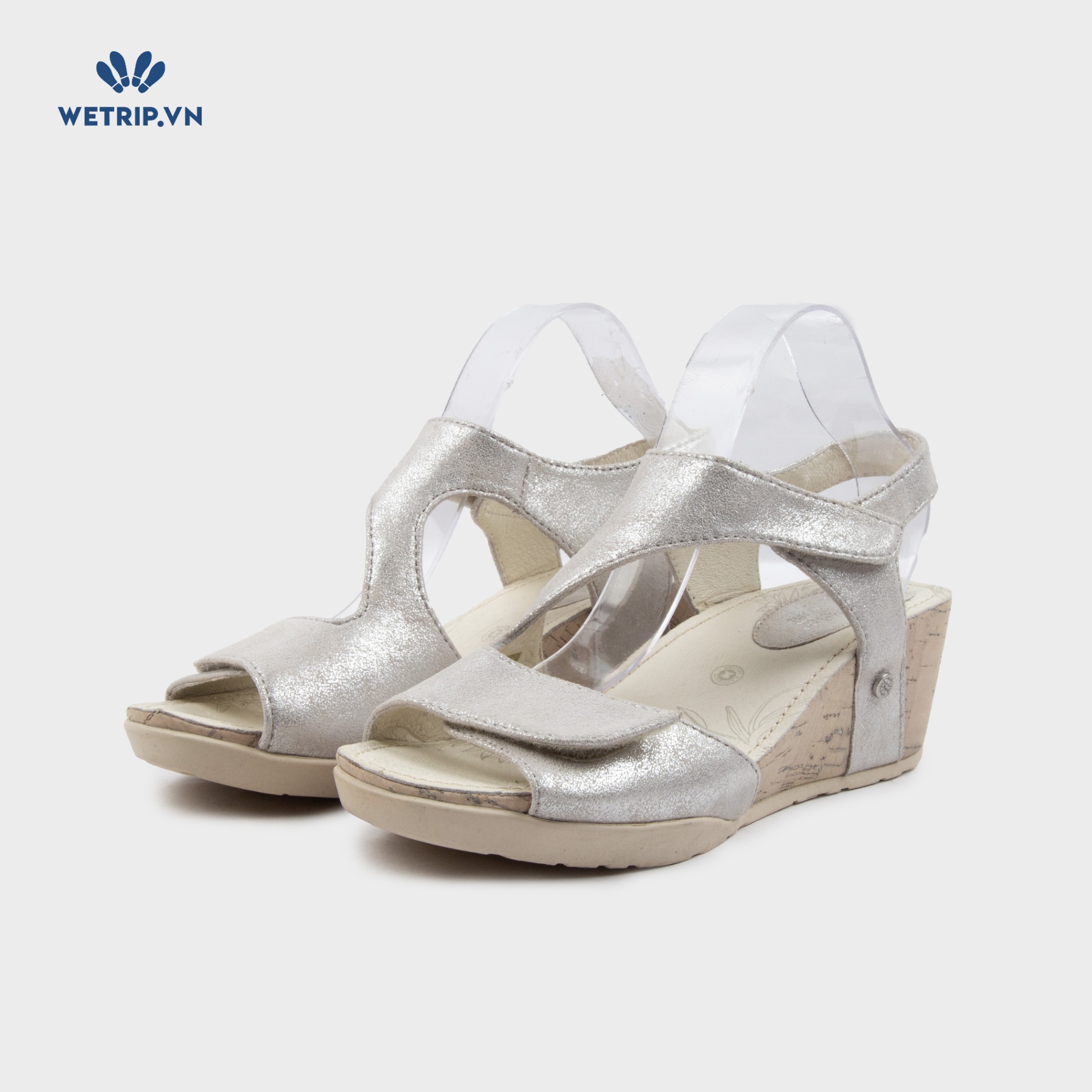 Sandal Xuồng Bussola (Ánh bạc lót họa tiết) Mã SDX-BSL-121-E1