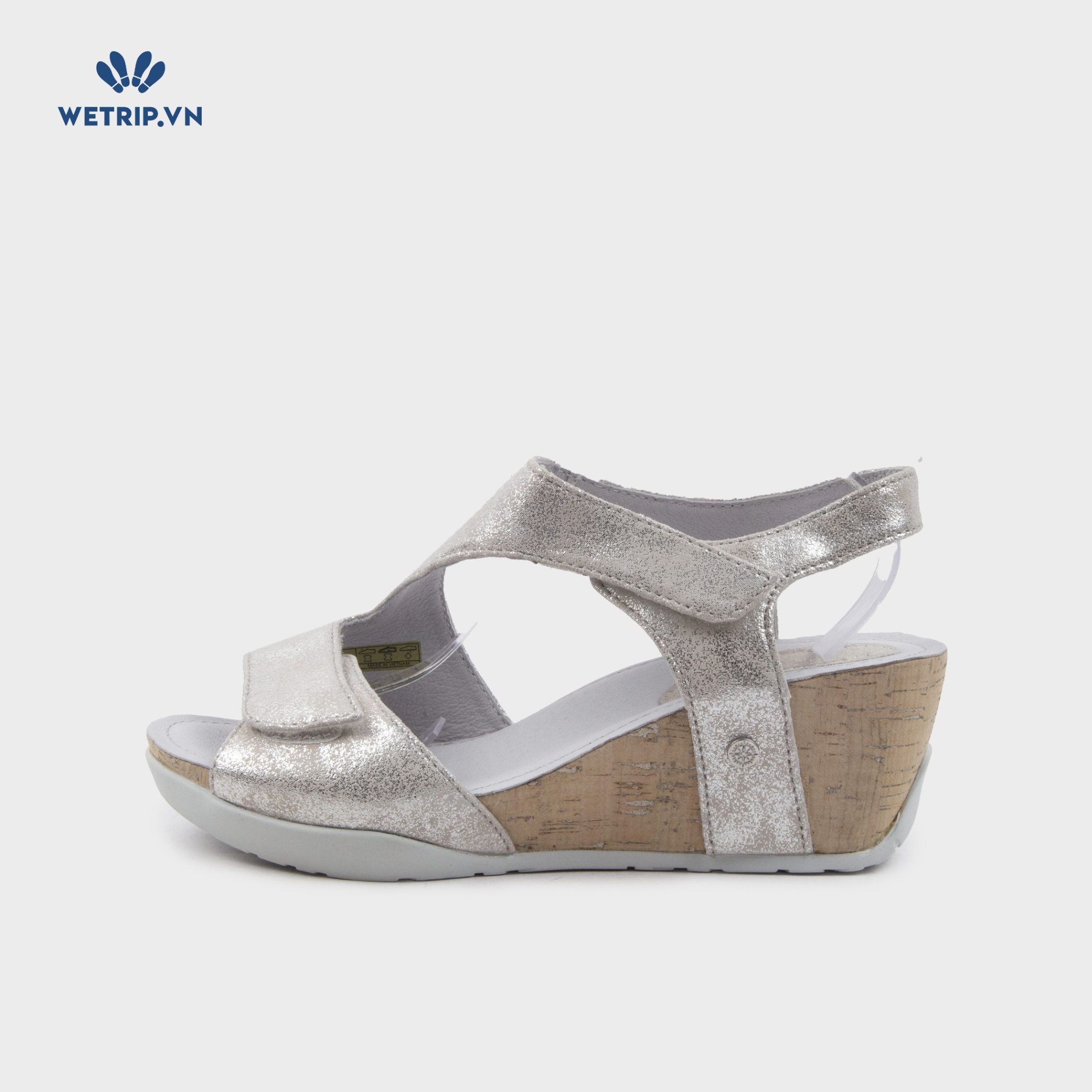 Sandal Xuồng Bussola (Bạc nubuck lót tím nhạt) Mã SDX-BSL-121-E3