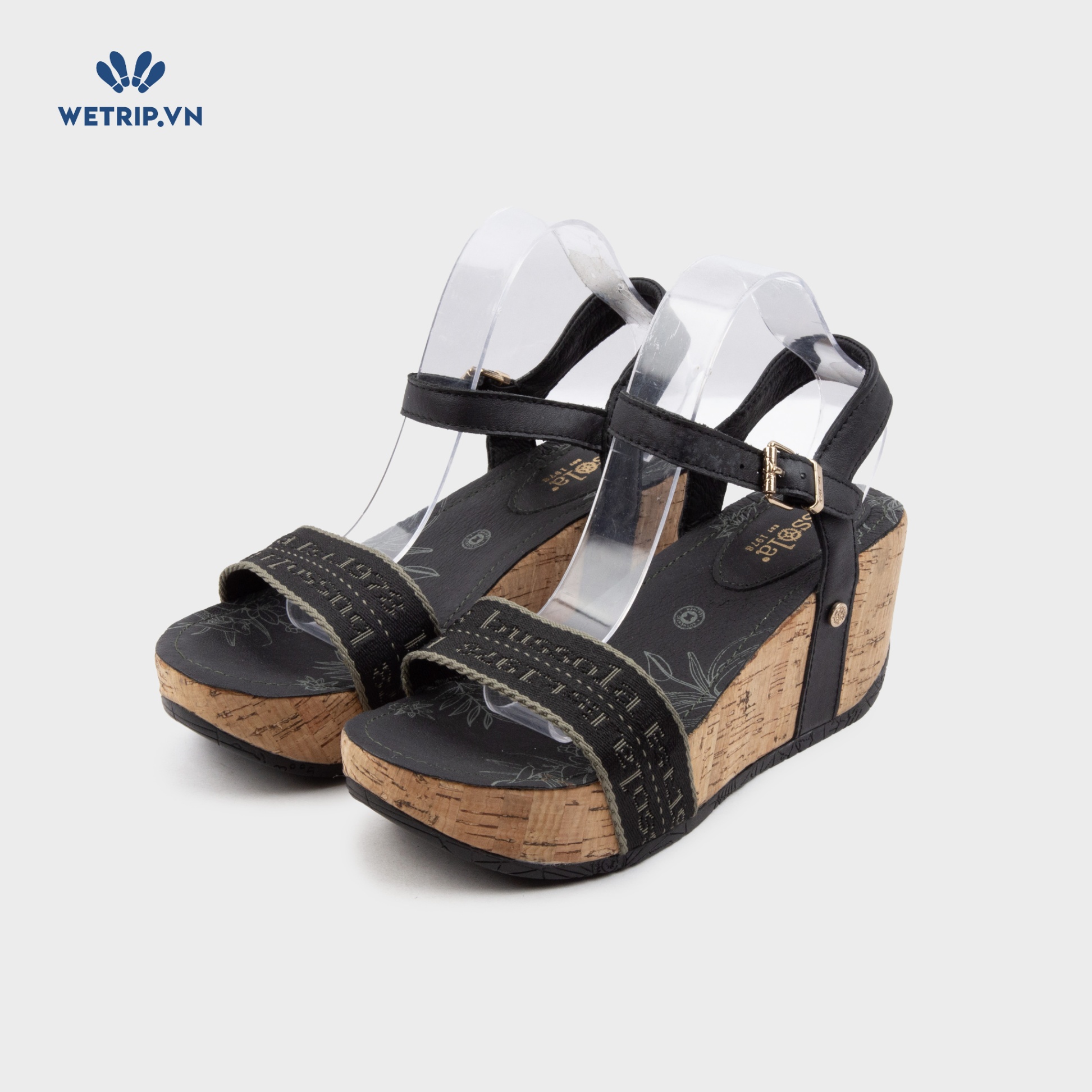 Sandal Xuồng Bussola (Quai đen đế họa tiết) Mã SDX-BSL-116-A1