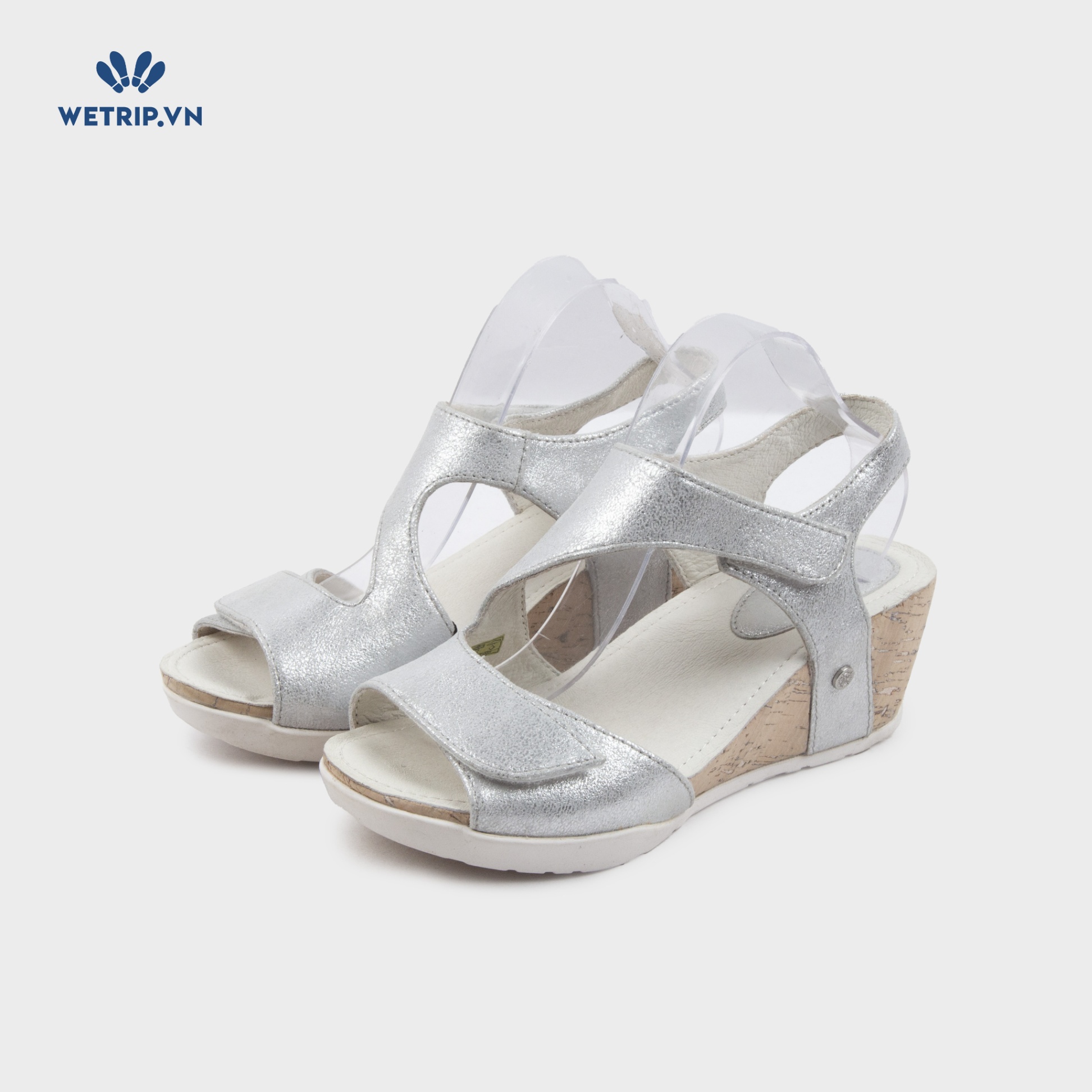 Sandal Xuồng Bussola (Ánh bạc lót kem) Mã SDX-BSL-121-E