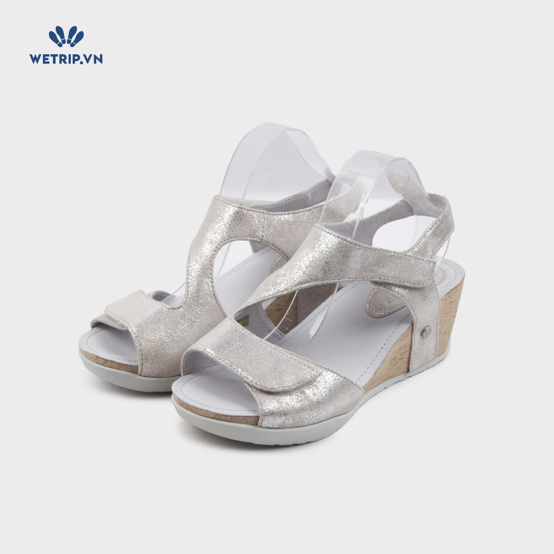 Sandal Xuồng Bussola (Bạc nubuck lót tím nhạt) Mã SDX-BSL-121-E3