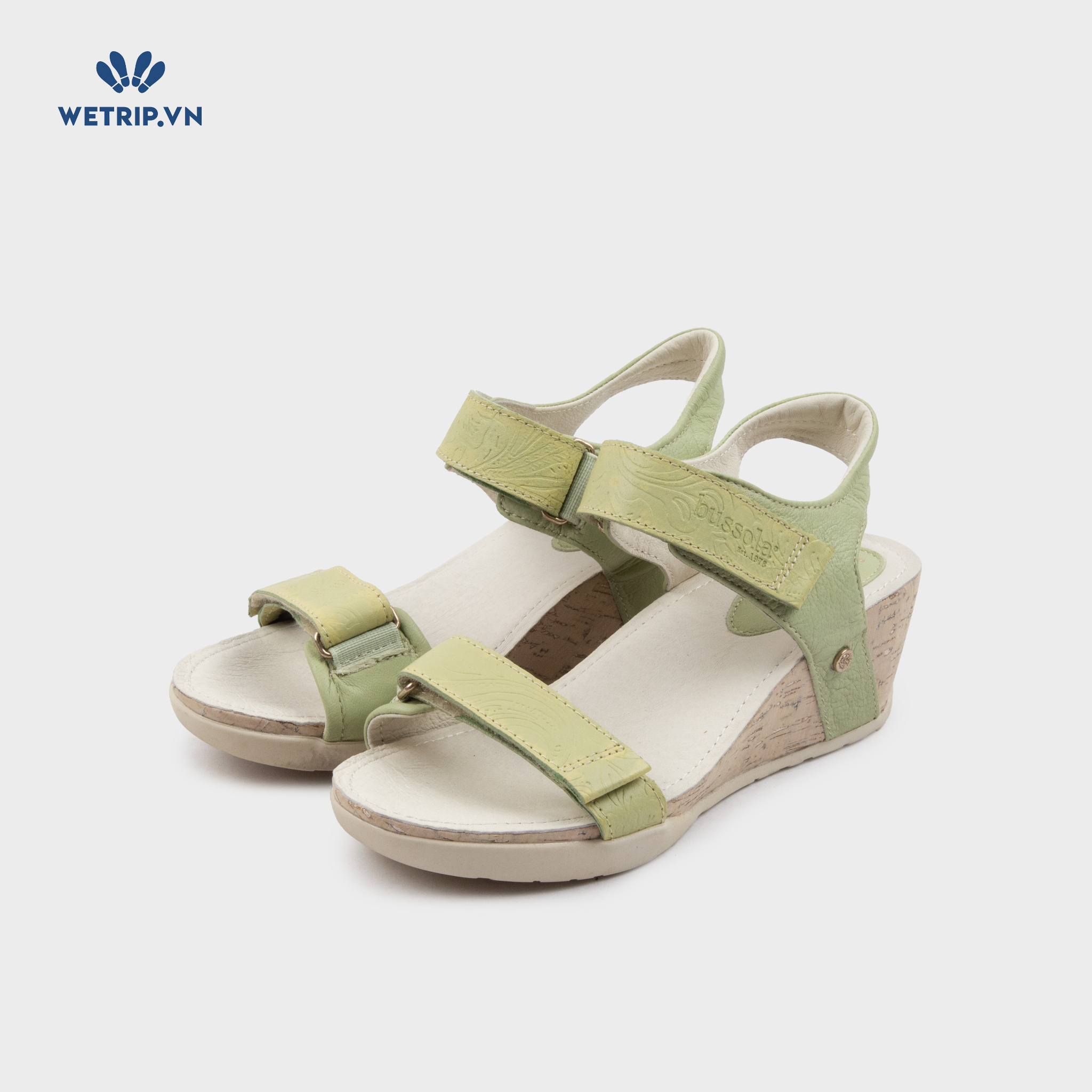 Sandal Xuồng Bussola (Xanh cốm mix vàng) Mã SDX-BSL-113-E