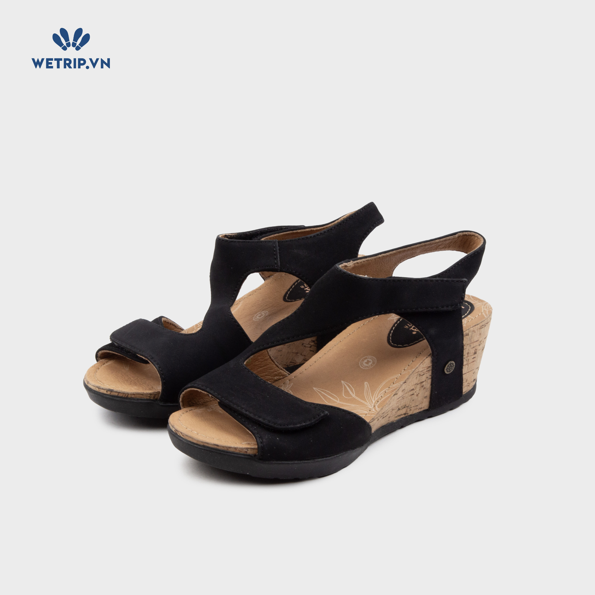 Sandal Xuồng Bussola (Đen lót họa tiết) Mã SDX-BSL-121-A