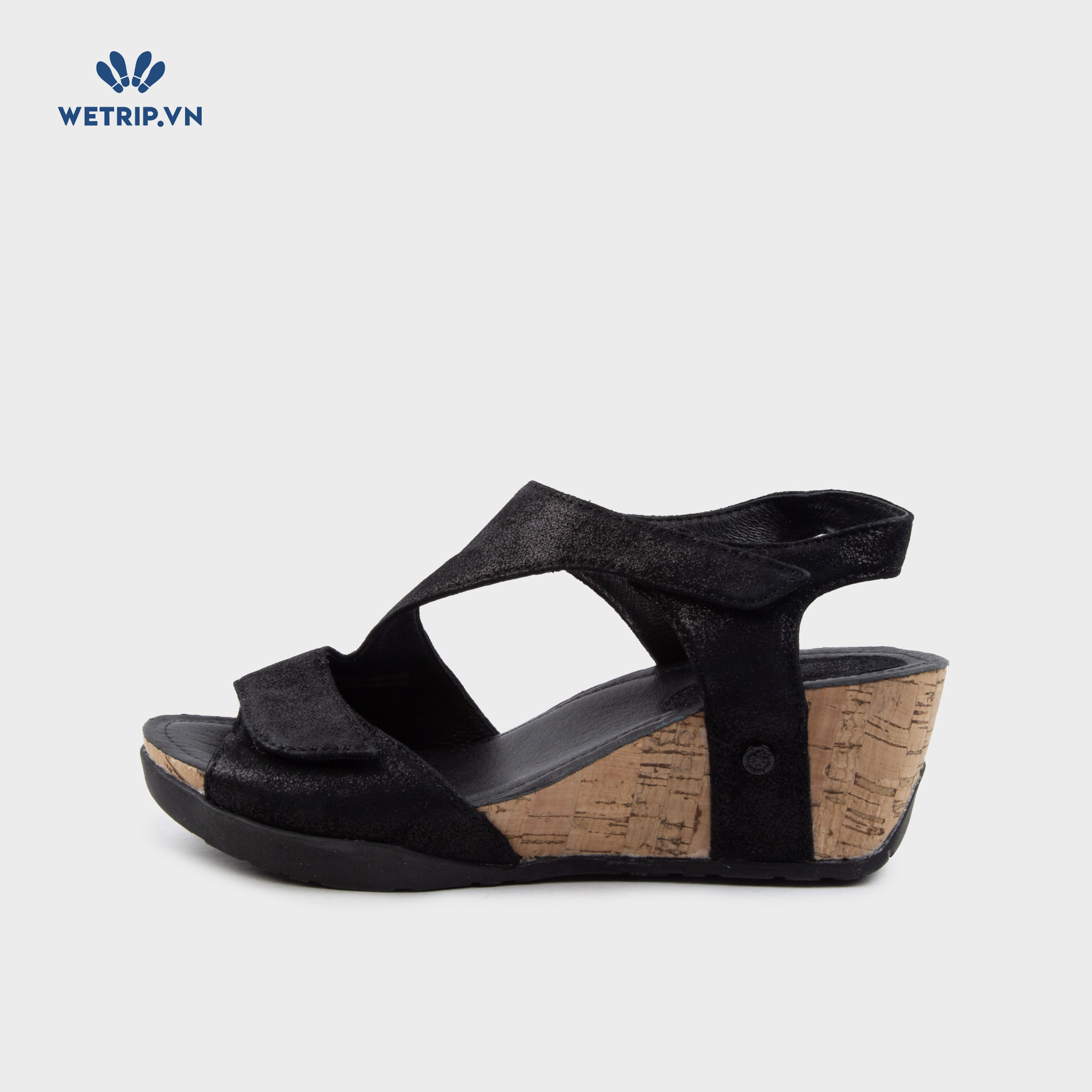Sandal Xuồng Bussola (Quai đen nubuck lót đen) Mã SDX-BSL-121-A3