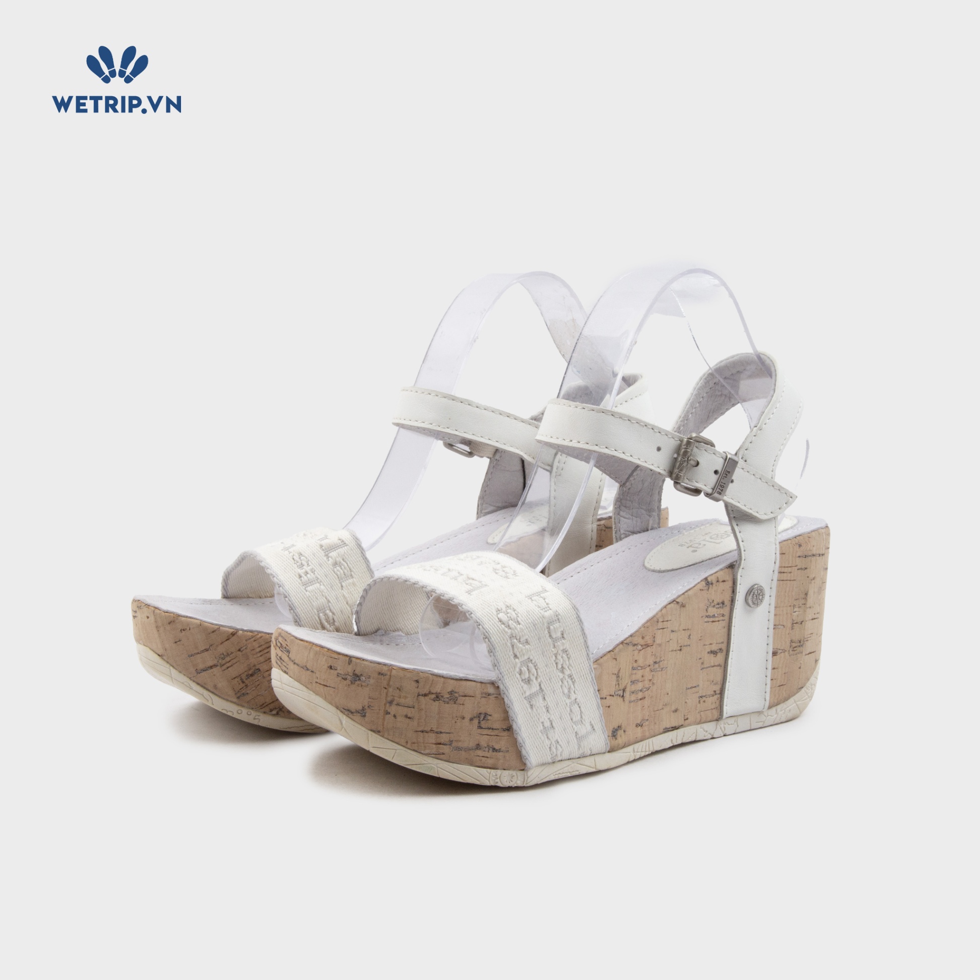 Sandal Xuồng Bussola (Quai trắng lót tím nhạt) Mã SDX-BSL-116-C