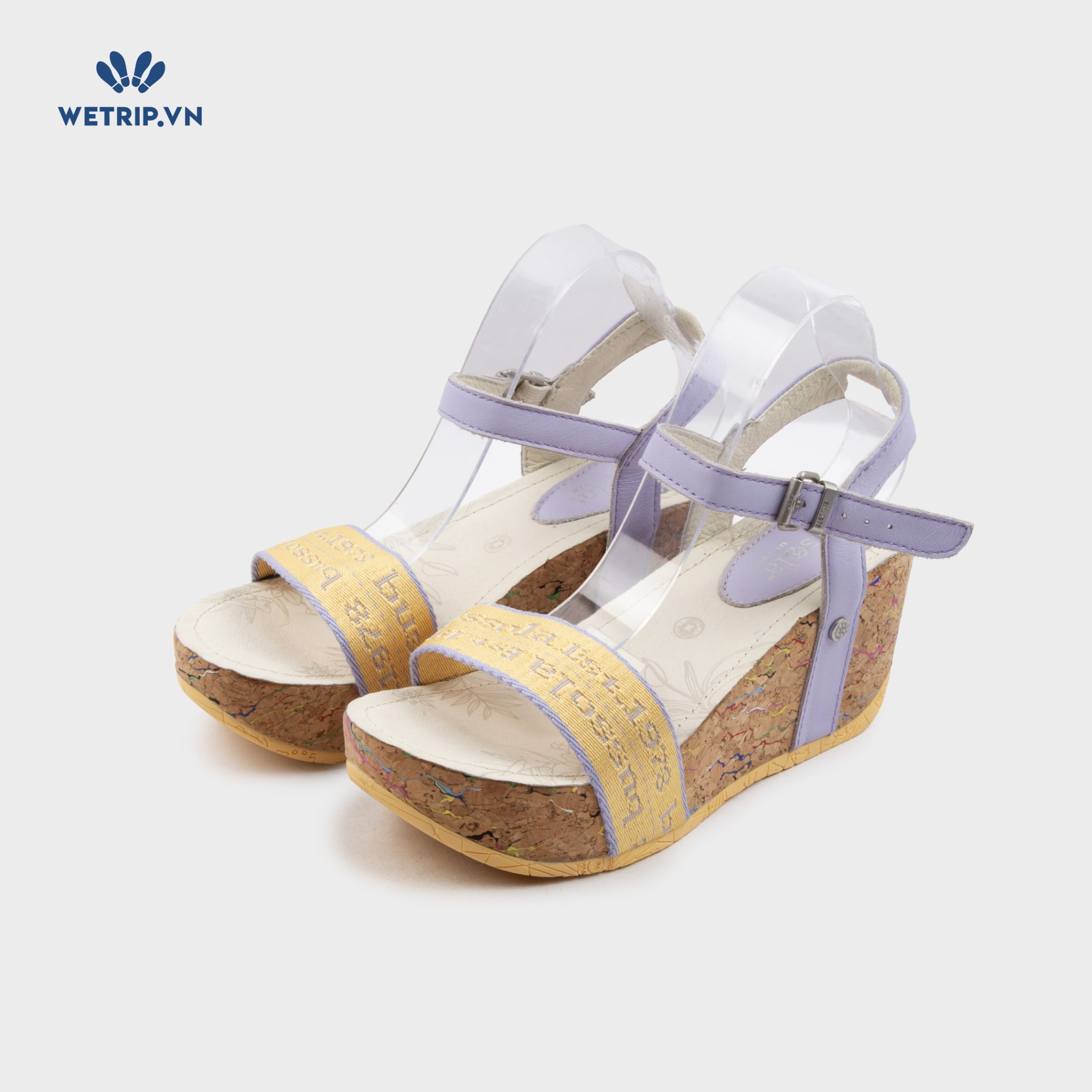 Sandal Xuồng Bussola (Quai vàng mix tím) Mã SDX-BSL-116-B1