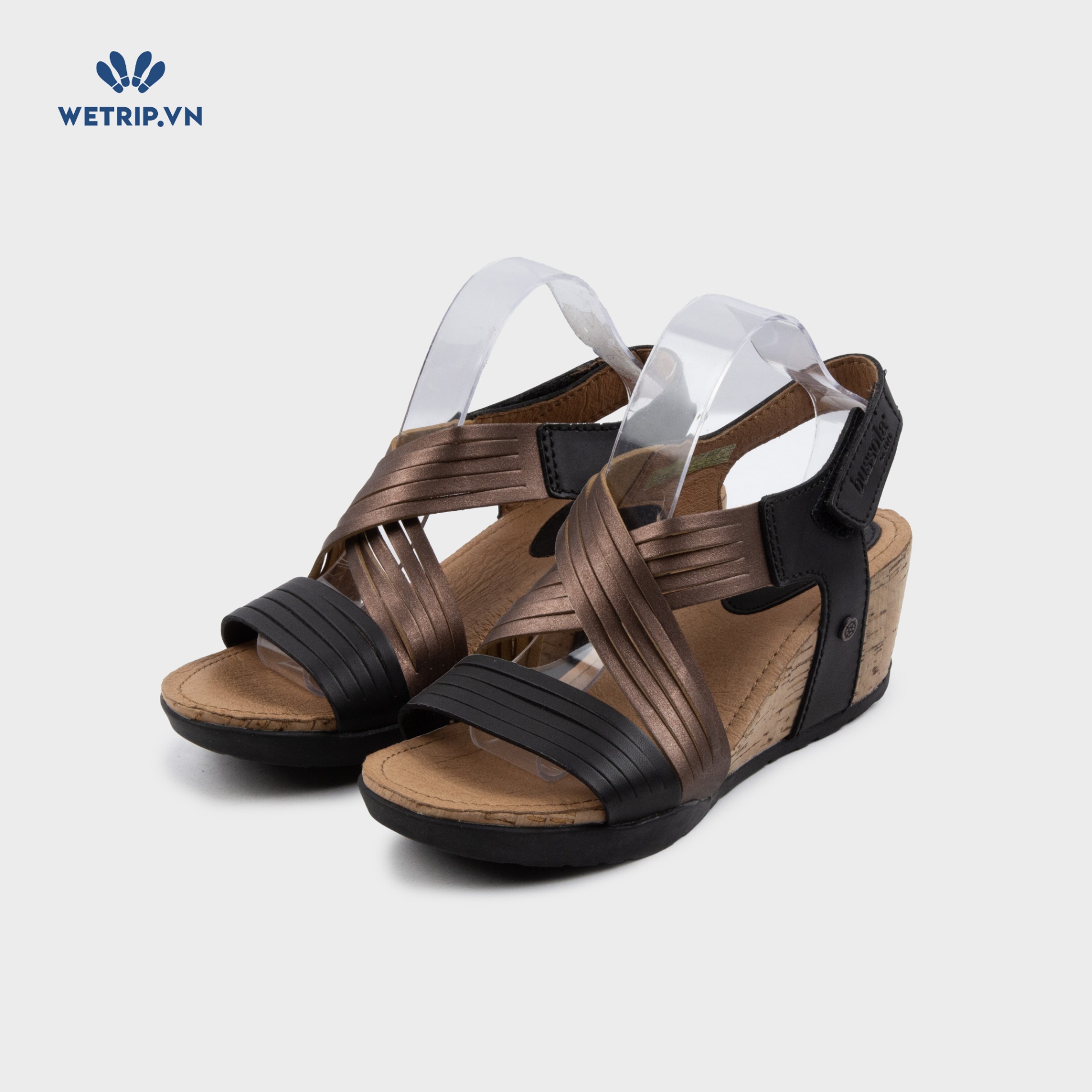 Sandal Xuồng Bussola (Đen pha nâu đồng) Mã SDX-BSL-120-A